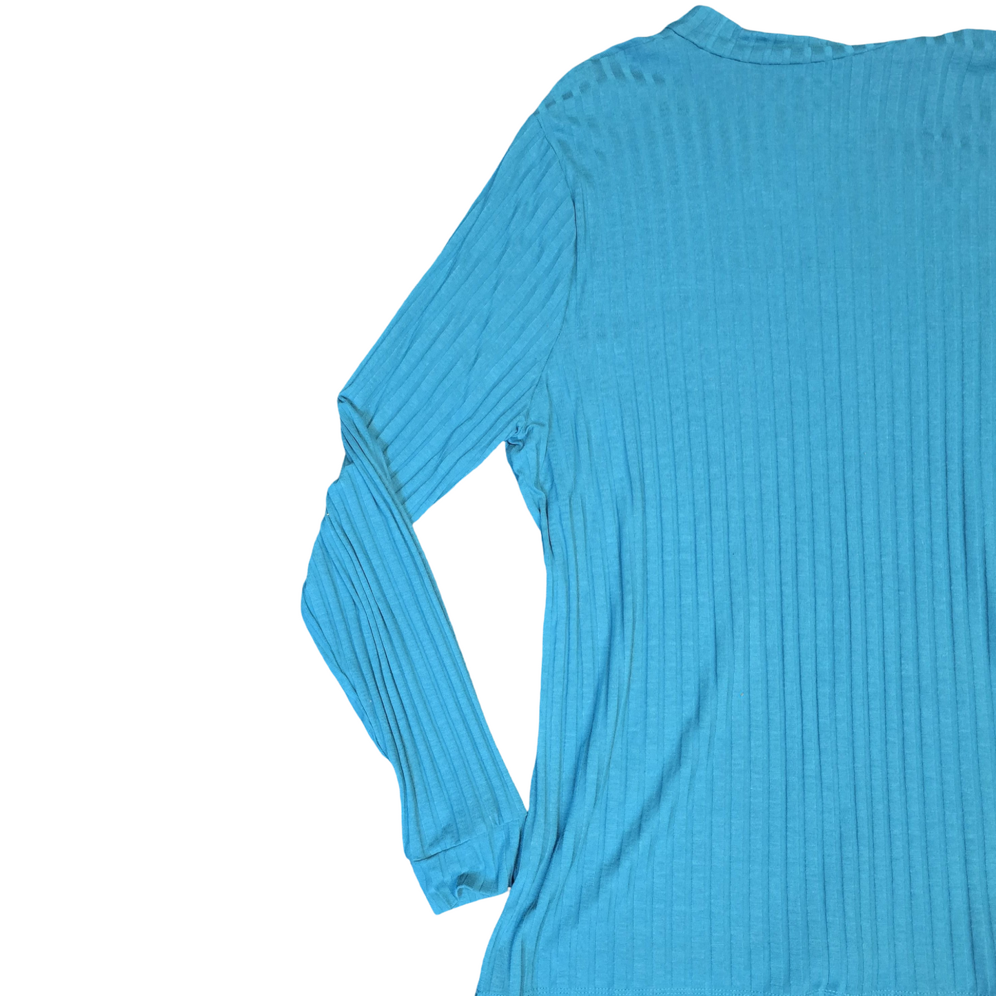 Tu Teal High Neck Ribbed Long Sleeve Top Size 20 New