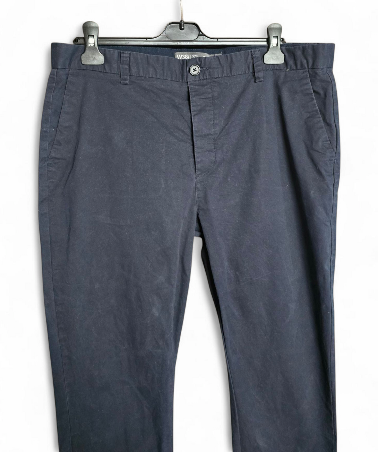 Men’s Primark Navy Stretch Slim Chinos W38 L32 – Front Pockets, Smart Casual Fit, Comfortable Style