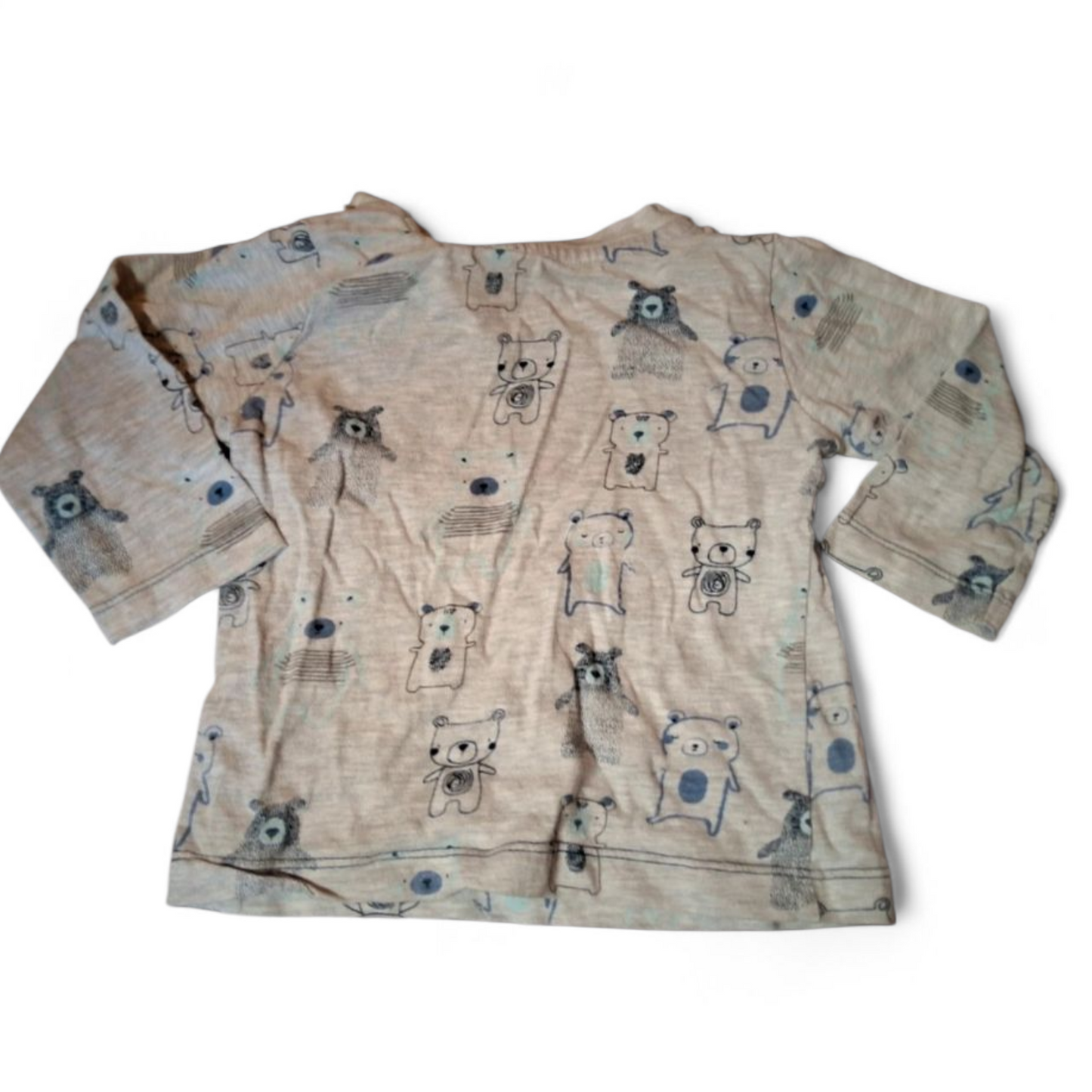 St Bernard Boys Grey Bear Print T-Shirt β 6β9 Months β 100% Cotton