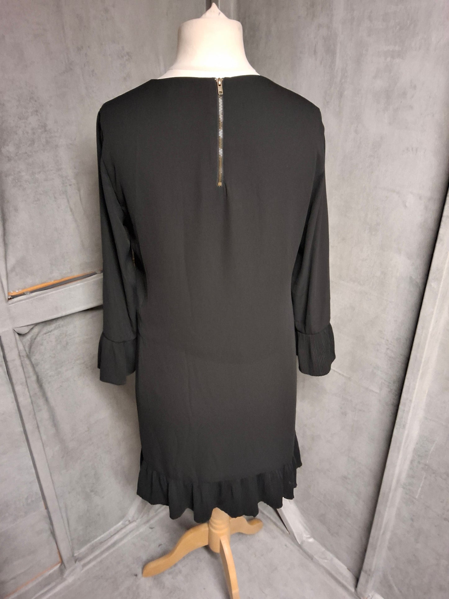 Darling London Black Frill Dress β Size 10 β Knee Length