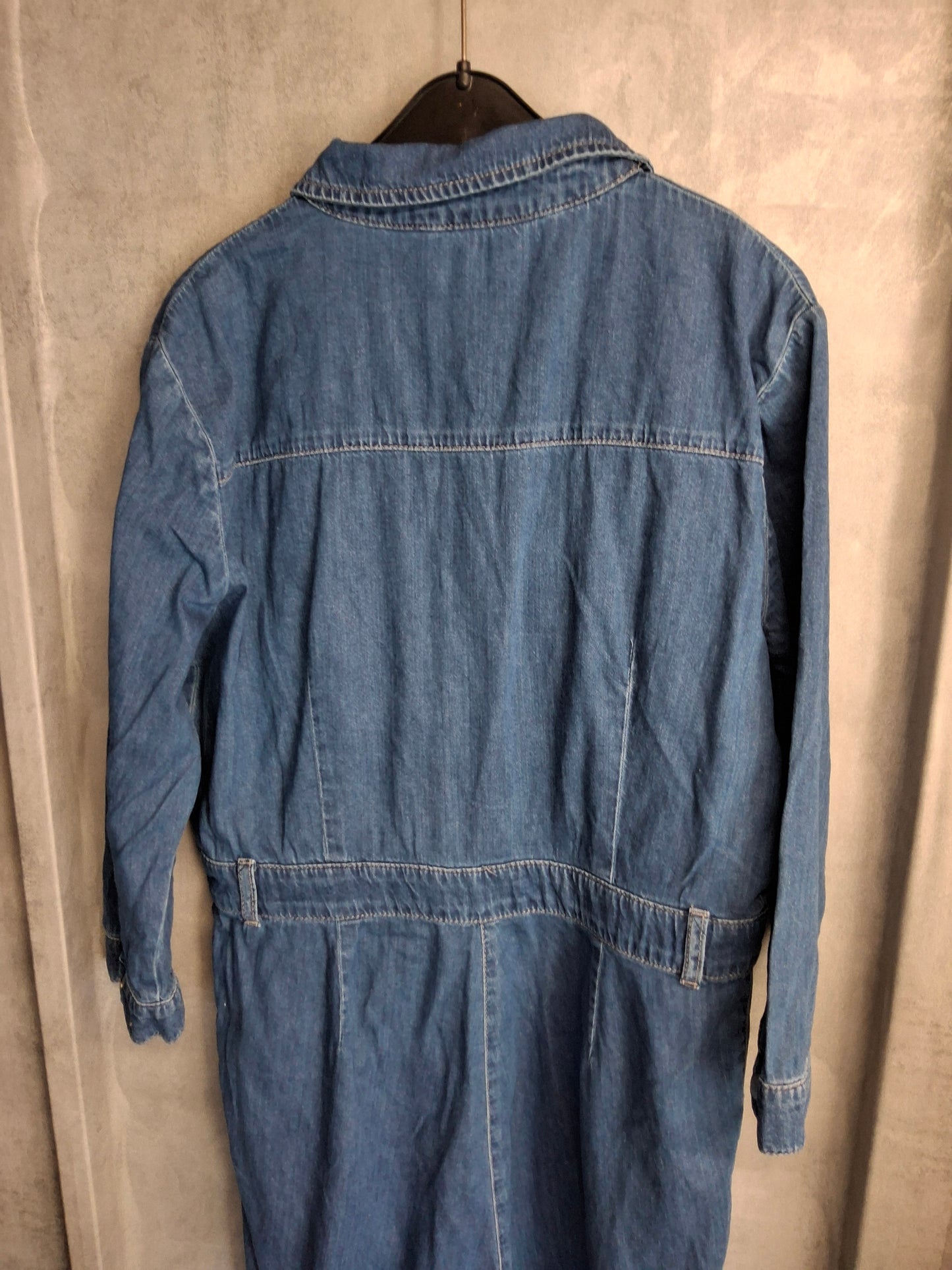 Miss Selfridge Denim Long Sleeve Playsuit – Size 14 Petite