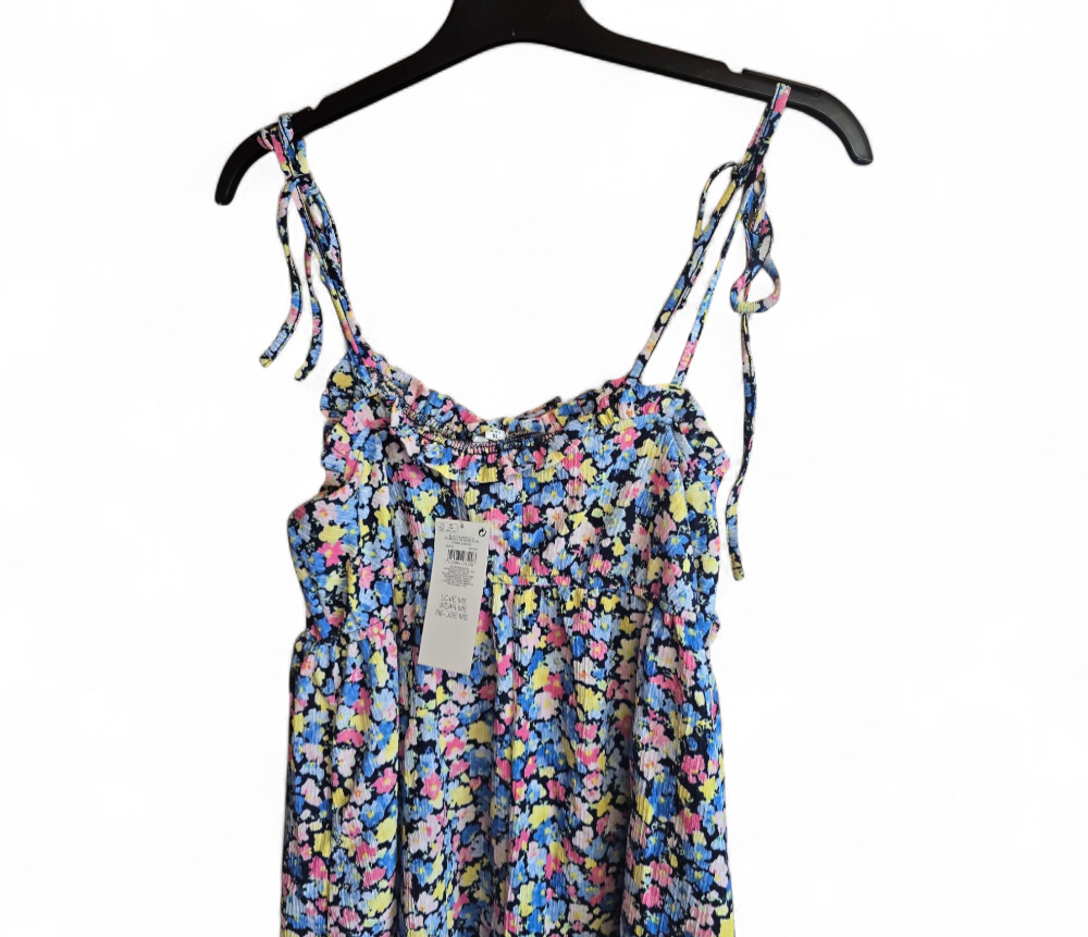 Pep & Co floral multicoloured tie sleeve cami top New size 10