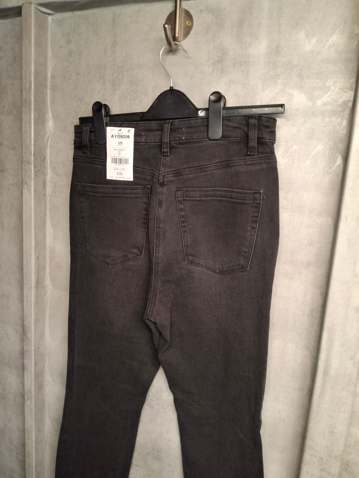 Next Black Skinny High Rise Jeans – Size 12 Regular – NWT RRP £30