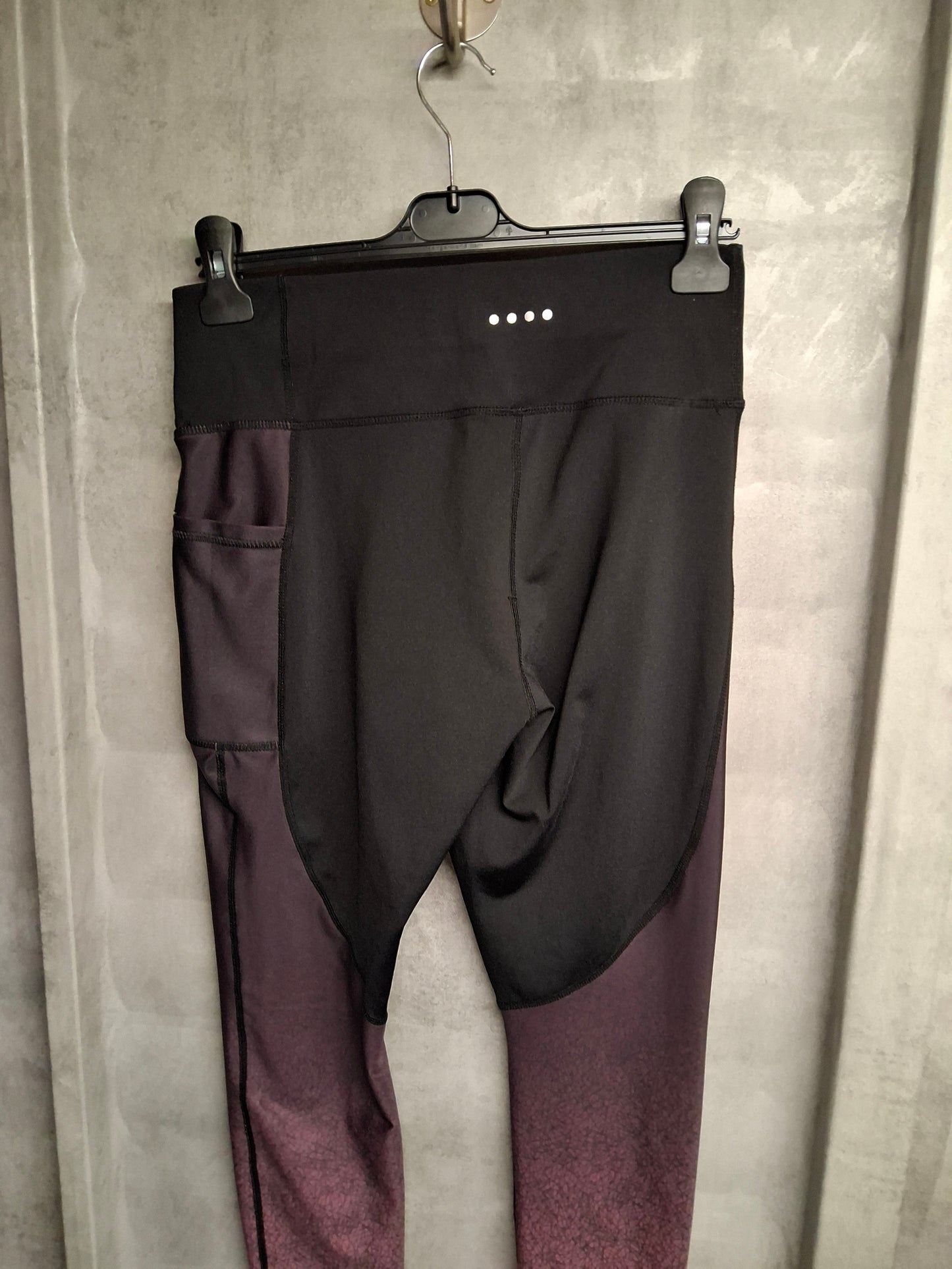 Matalan Black & Purple Ombré Gym Leggings – Size 12 – For When You're Working Out (or Just Working on Surviving)