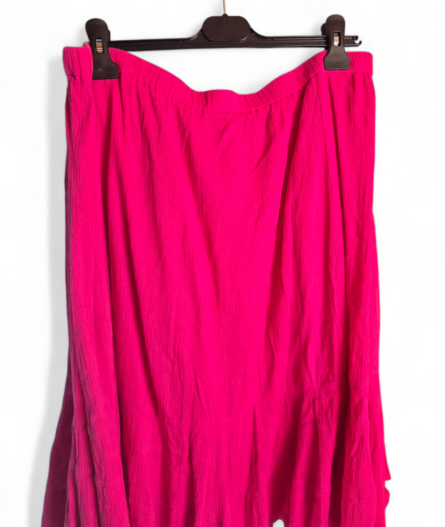 Rogers & Rogers Pink Flared Lined Midi Skirt Size 24 – 100% Cotton, Elasticated Waist