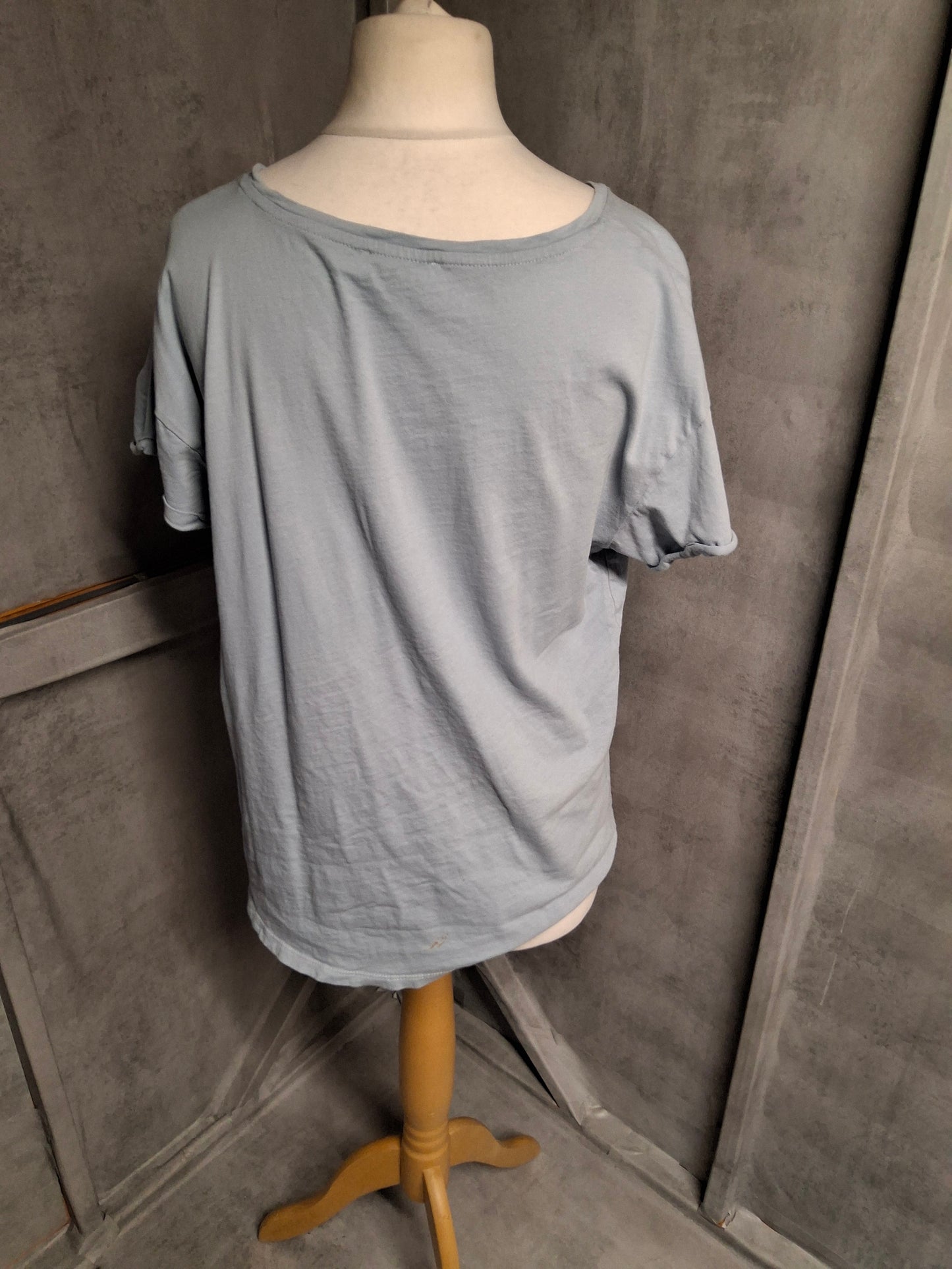 Matalan Light Blue Relaxed T-Shirt β Size M (UK size 10/12) β100% Cotton