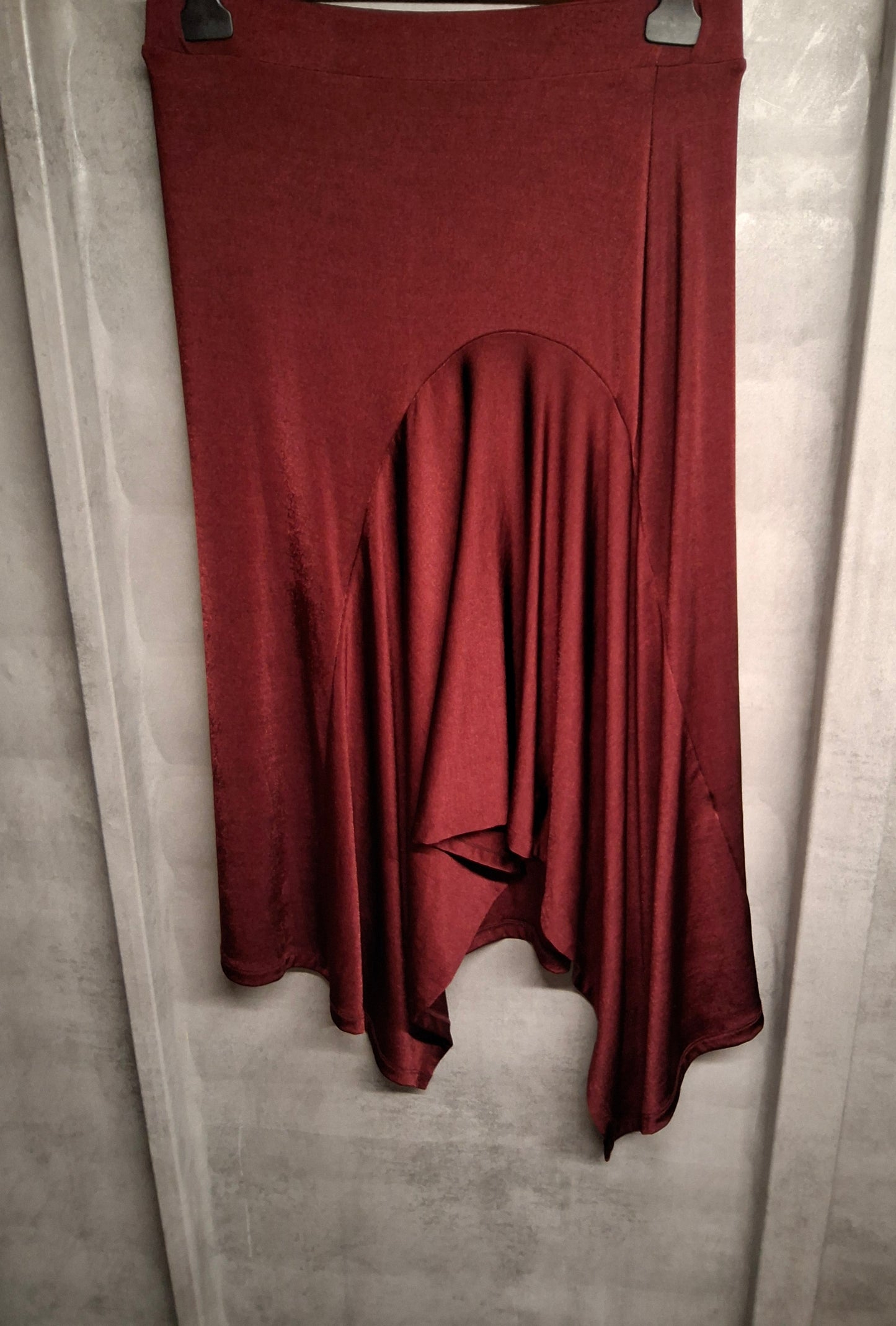 F&F Red Asymmetrical Skirt β Size 12 β Midi/Bodycon Style