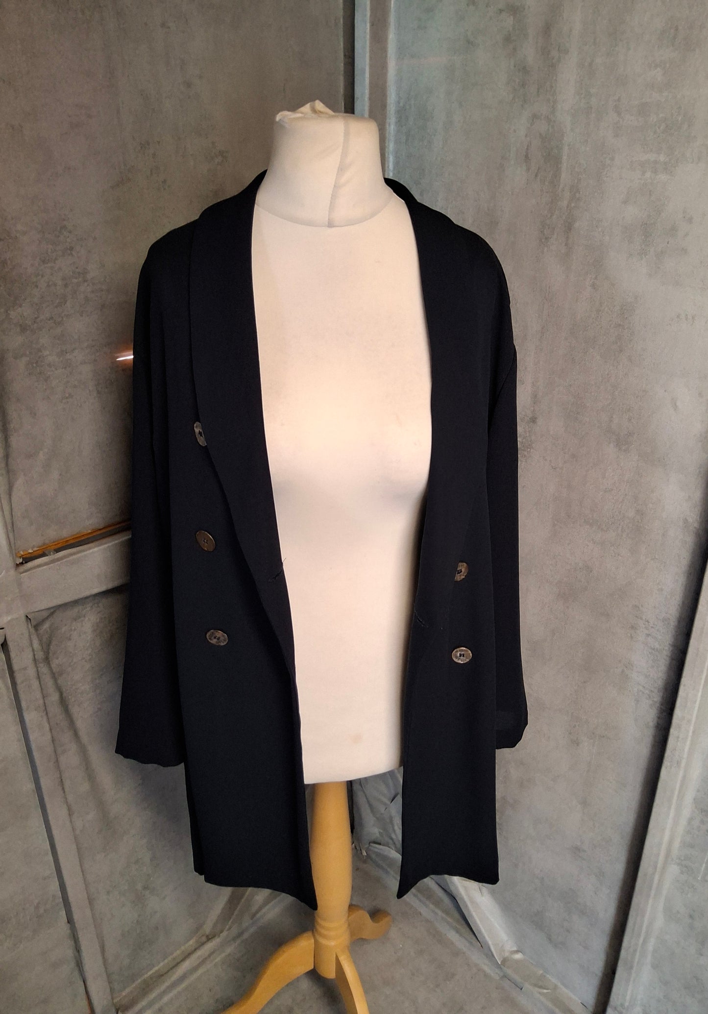 Wallis Petite Navy Blazer & Flared Trouser Suit – Size 14 – Elegant Set
