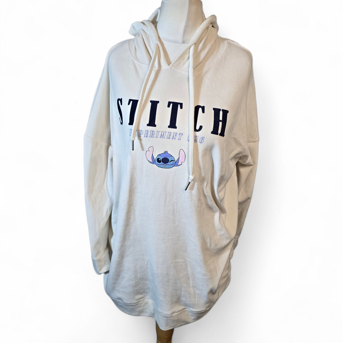 Primark Disney Cream Stitch Fleece Jumper β Oversized Hoodie, Longer Length β Size 10/12