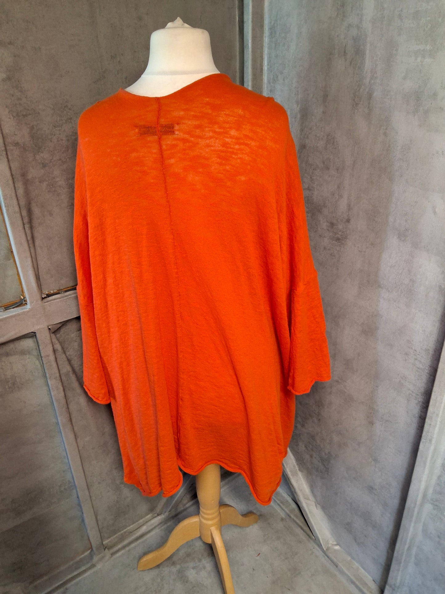 Zara Burnt Orange Oversized Midi Cardigan – Size S (UK size 8–12) – Bold Layering Essential