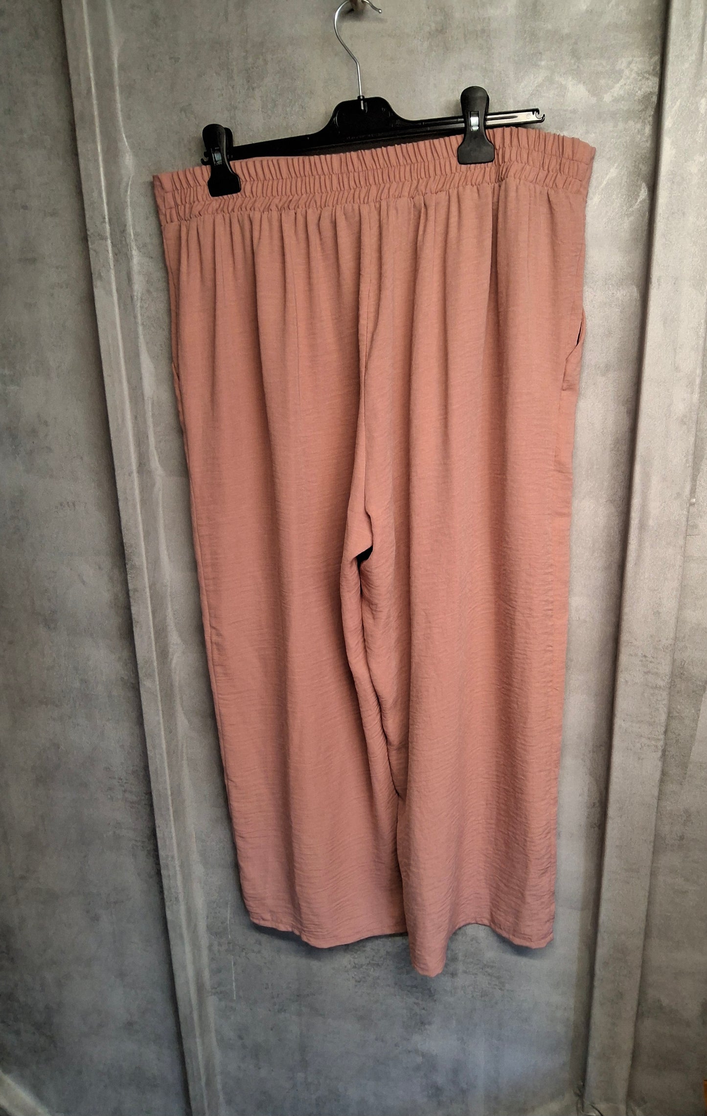 Matalan Pink Wide Leg Trousers – Size 18 – Elastic Waist & Pockets