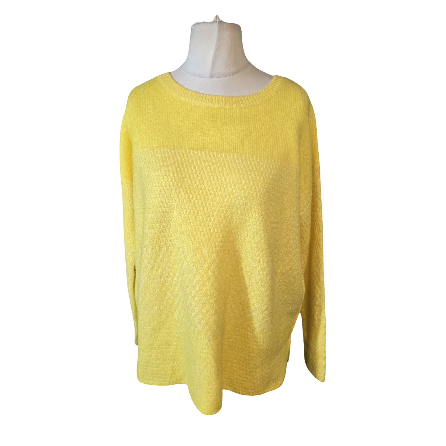 Tu Bright Yellow Relaxed Knit Jumper β Size 14