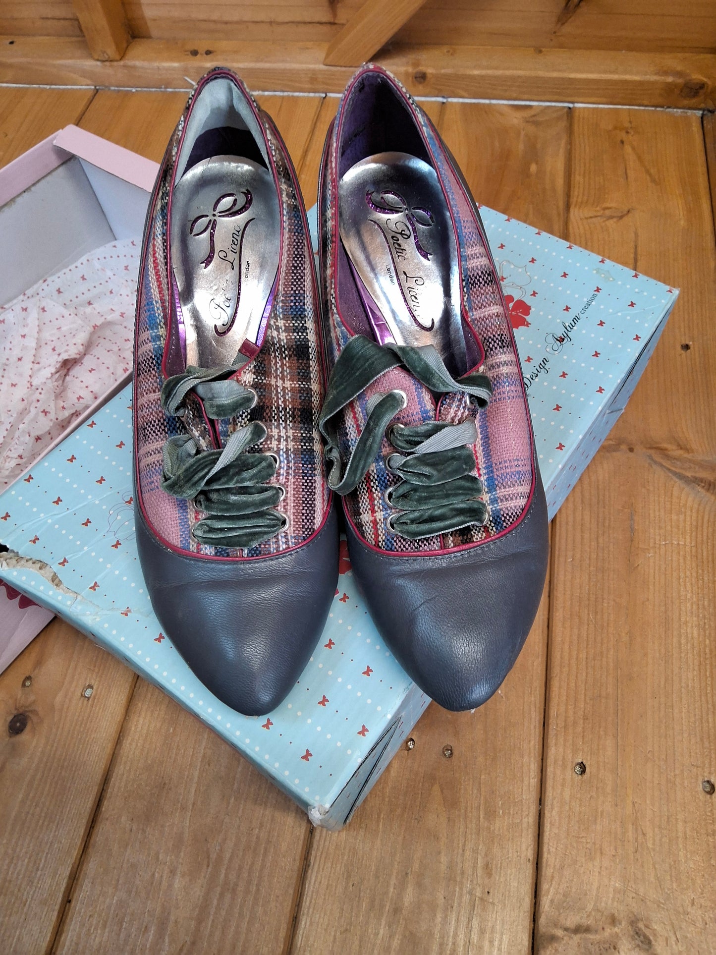 šø Irregular Choice / Poetic Licence Tartan Heels ā UK 5 / EU 38 šø