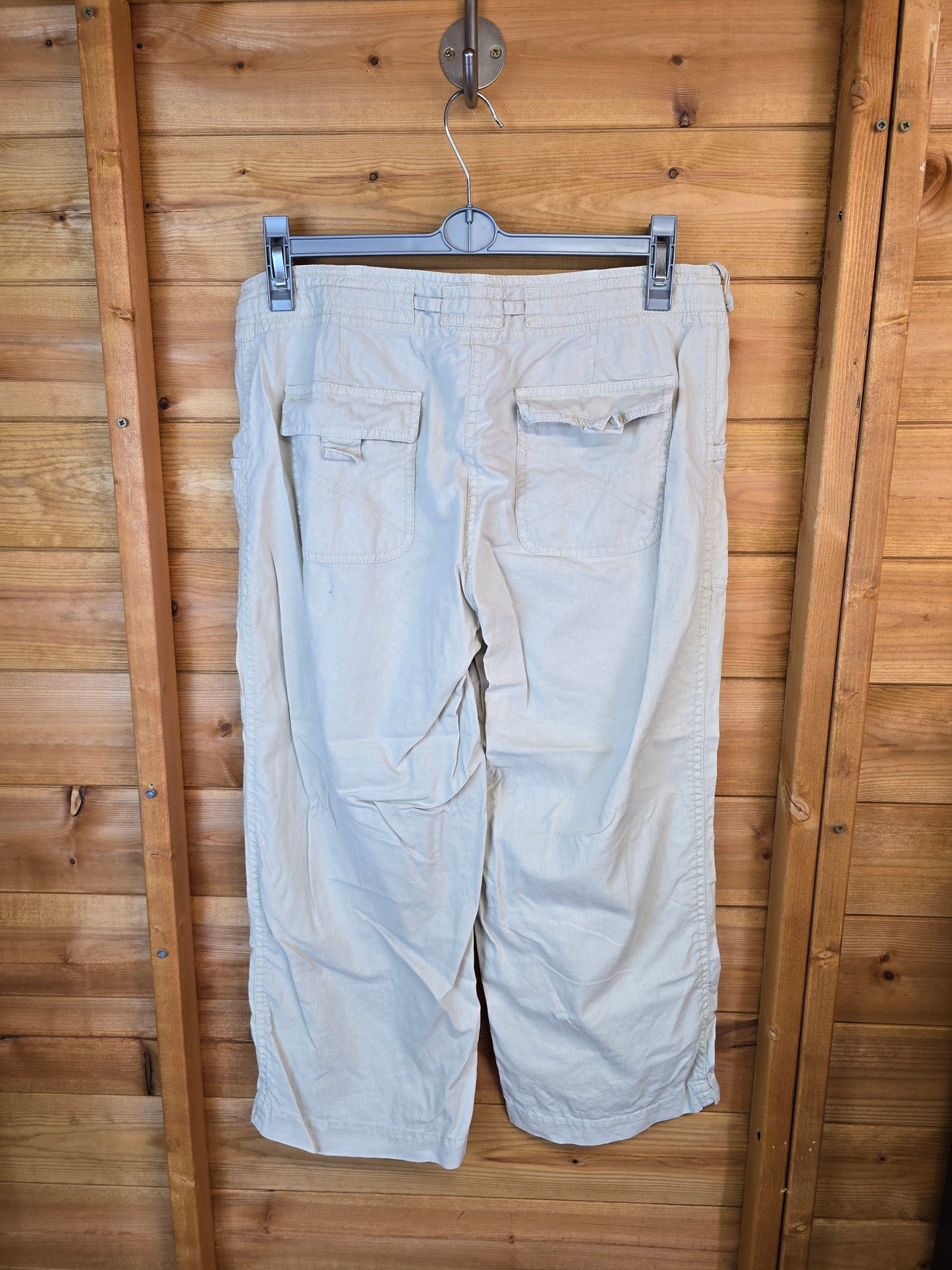 ๐งต New Look Y2K Cream Cropped Trousers โ Size 12
