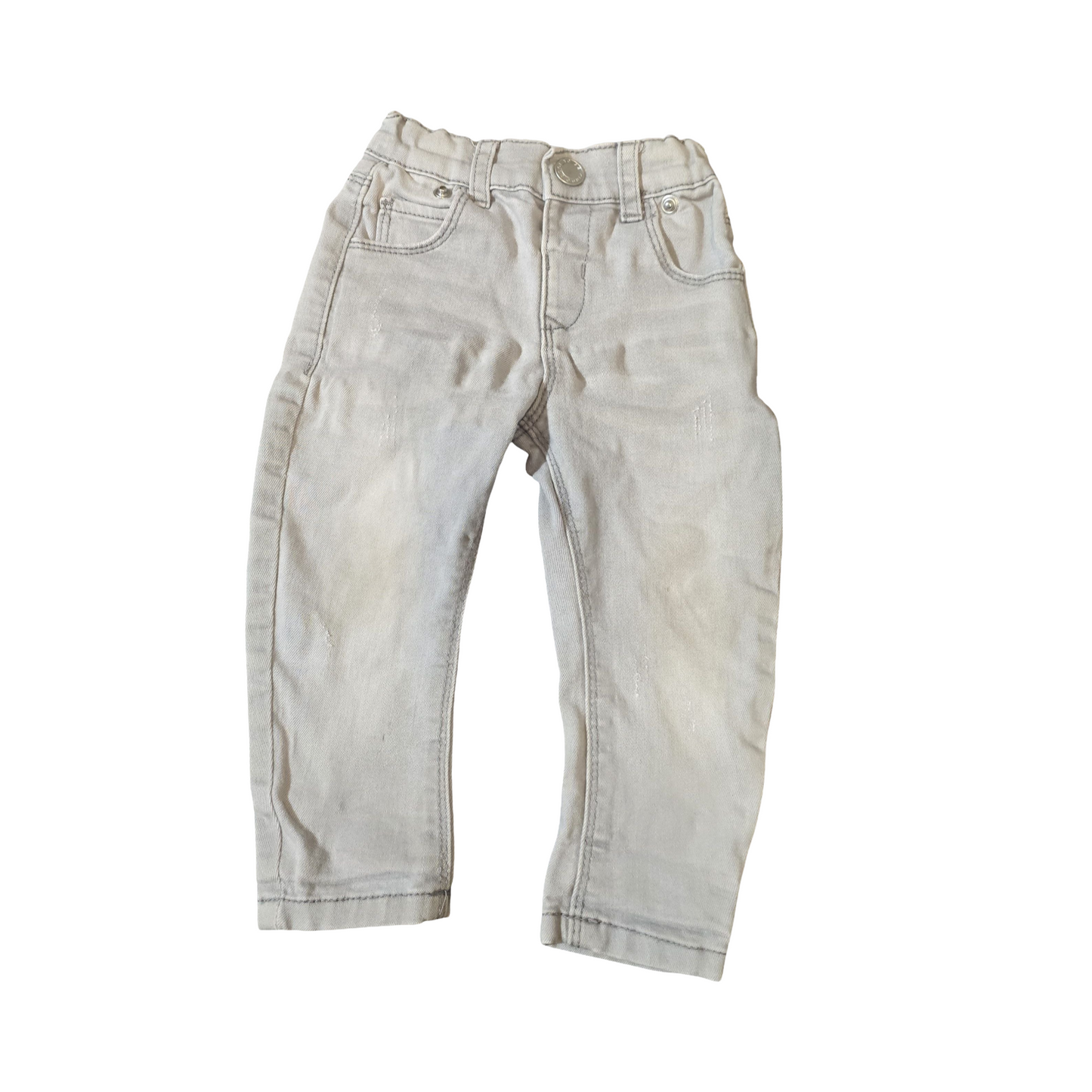 Primark Boys Grey Skinny Jeans β 6β9 Months β Cotton & Polyester