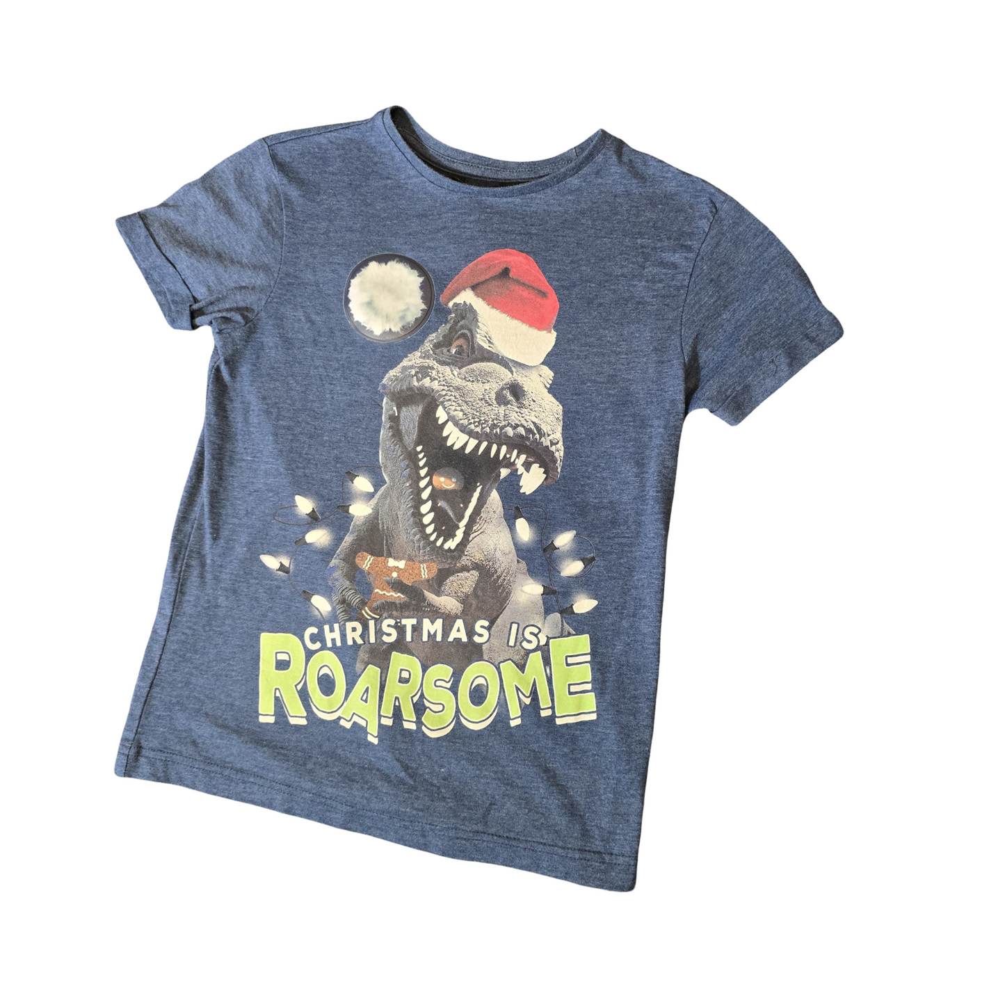 George Navy “Christmas Is Roarsome” Dino T-Shirt – Boys 8–9yrs