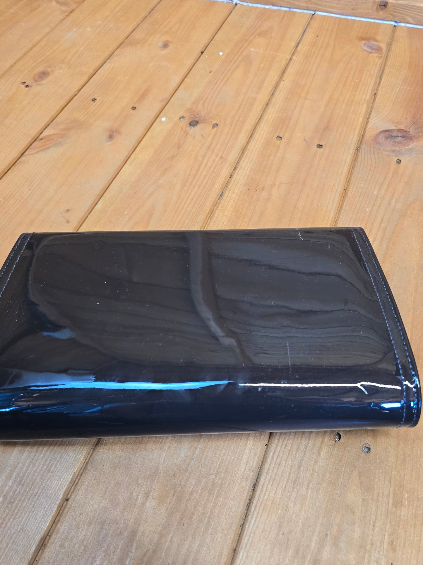 š¤ Hotter Black Patent Clutch Bag with Chain Strap ā New with Tags