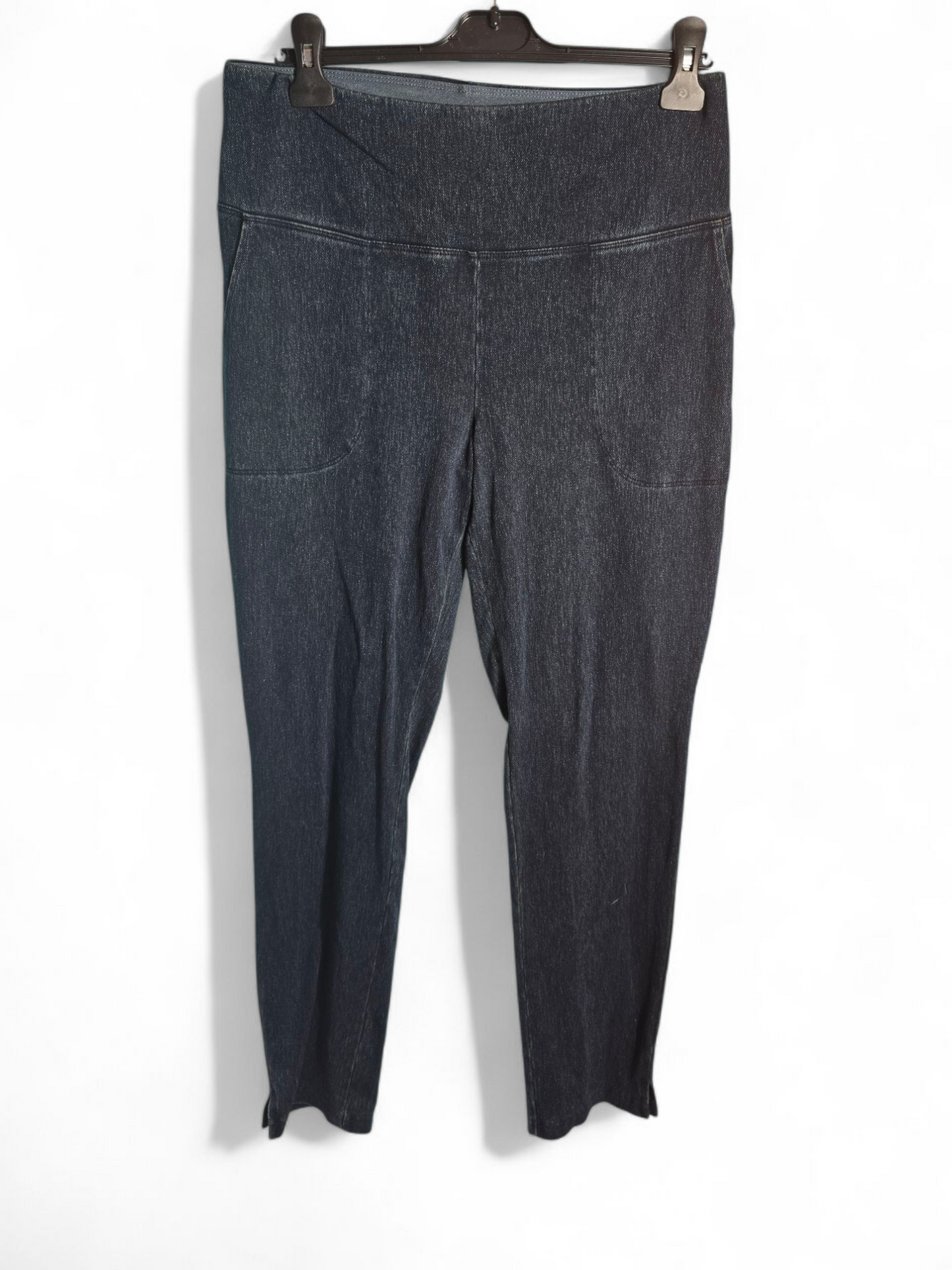 Women with Control Blue Denim Jeggings Size L – High Waist, Slim Fit, Pockets, Fits 14/16