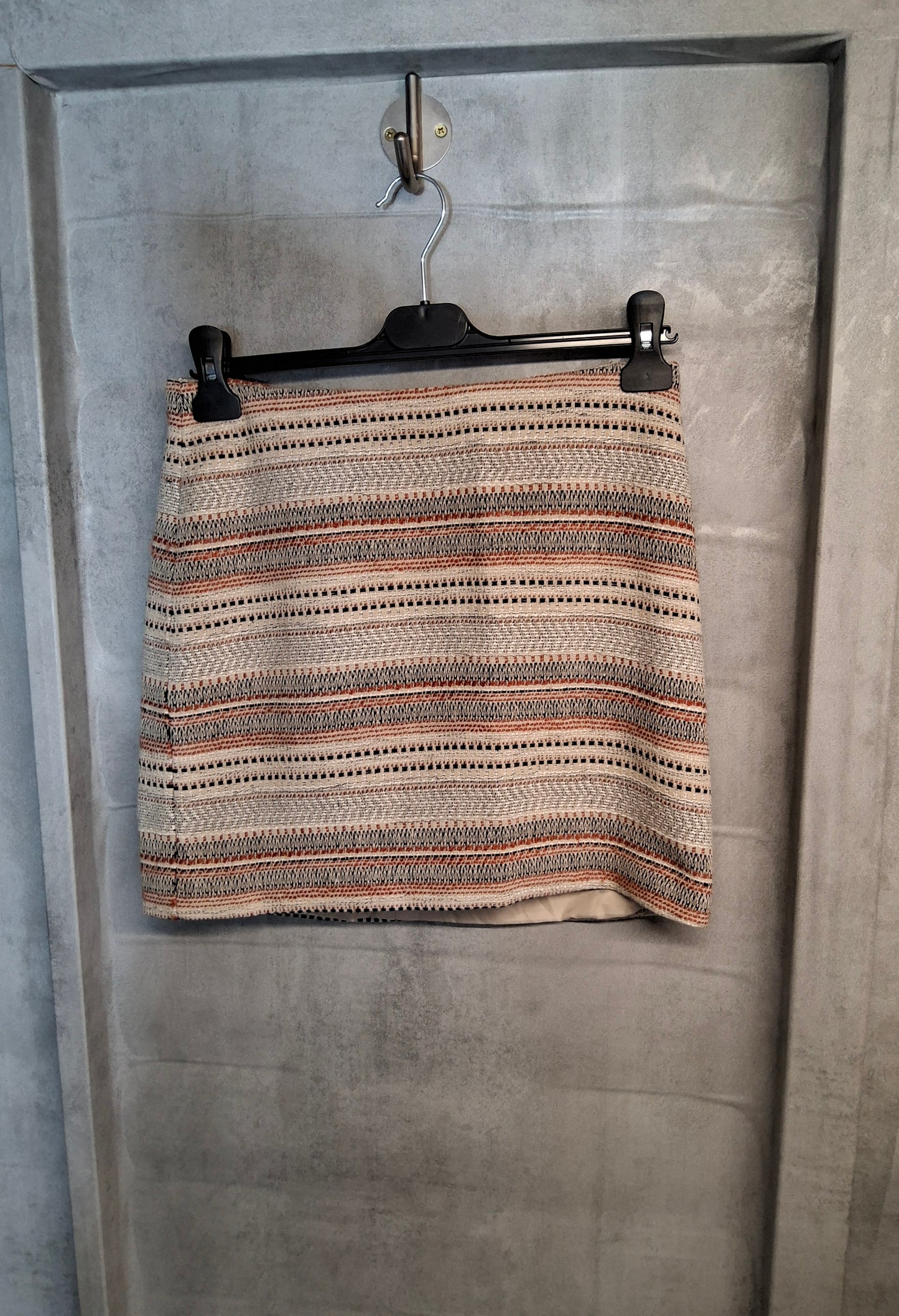 Primark Orange, Black & Beige Knit Mini Skirt β Size 10 β Lined
