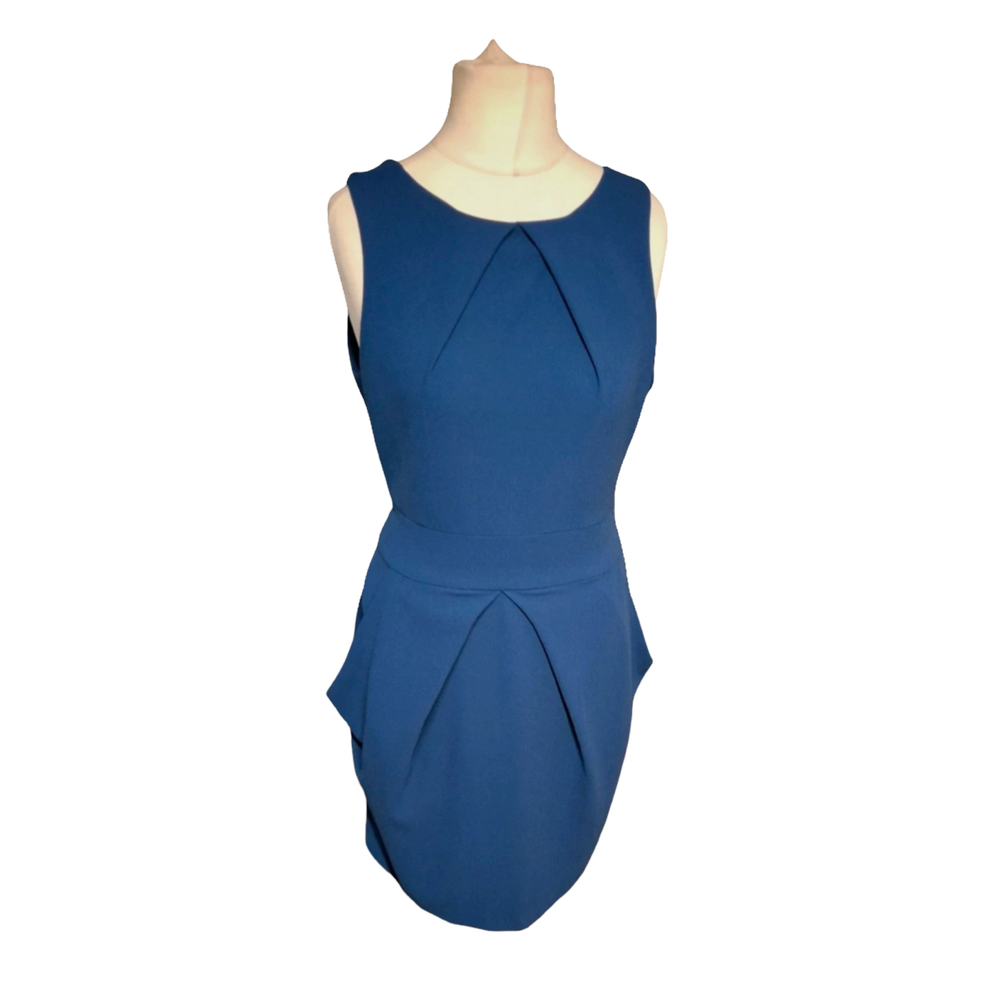 Closet London Royal Blue Belted Dress with Pockets โ Size 12 Occasion Ready