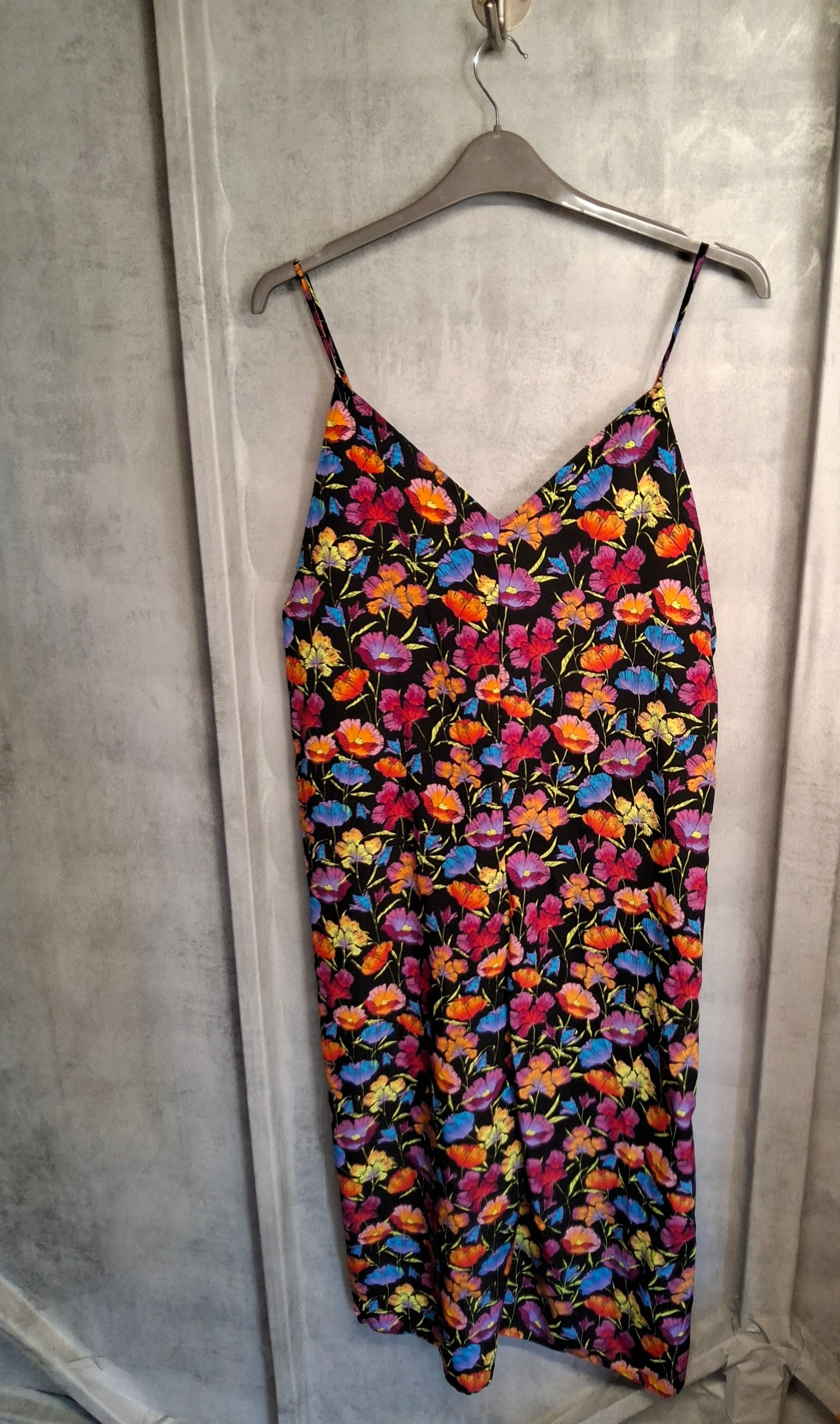 Topshop Floral Cropped Flared Jumpsuit | Size 10 | Multicolour Magic 🌸
