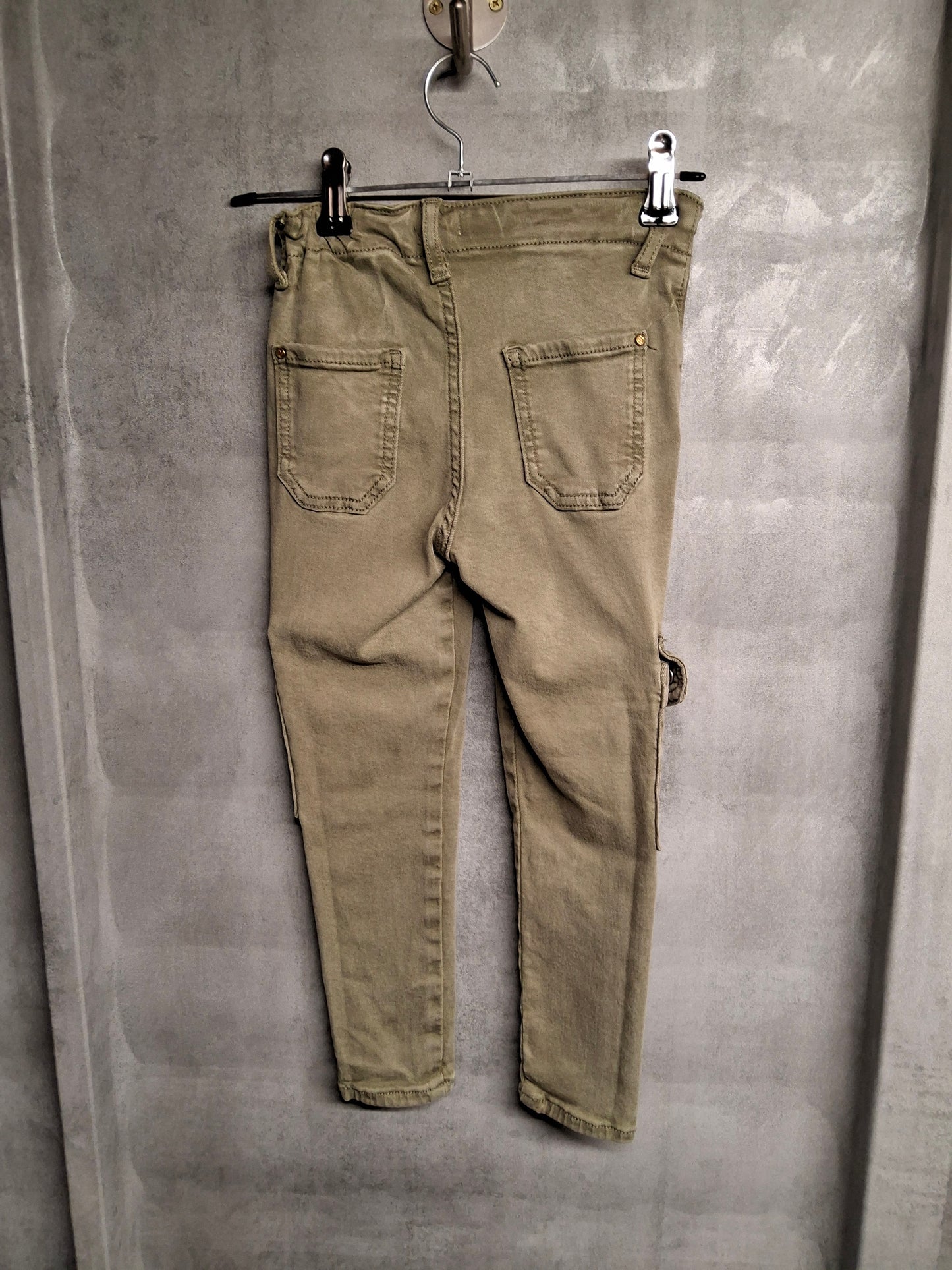 River Island Kids Khaki Green Cargo Skinny Jeans – Age 5