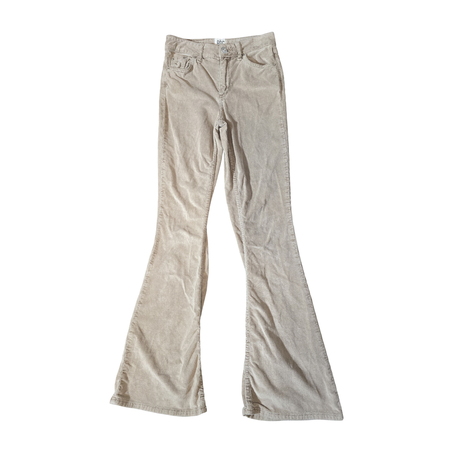 BDG Urban Outfitters Beige Corduroy Flares β High Waist W24 L32 β UK size 4/6