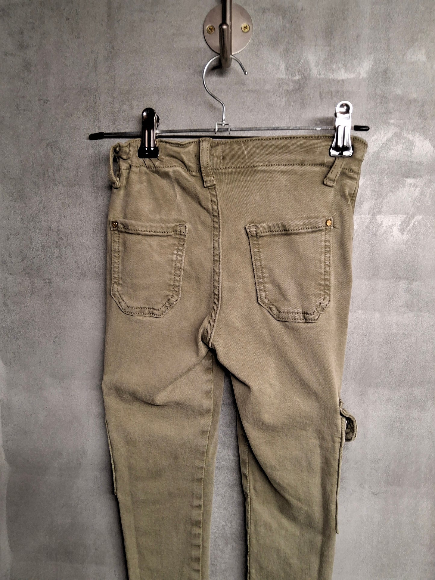 River Island Kids Khaki Green Cargo Skinny Jeans – Age 5