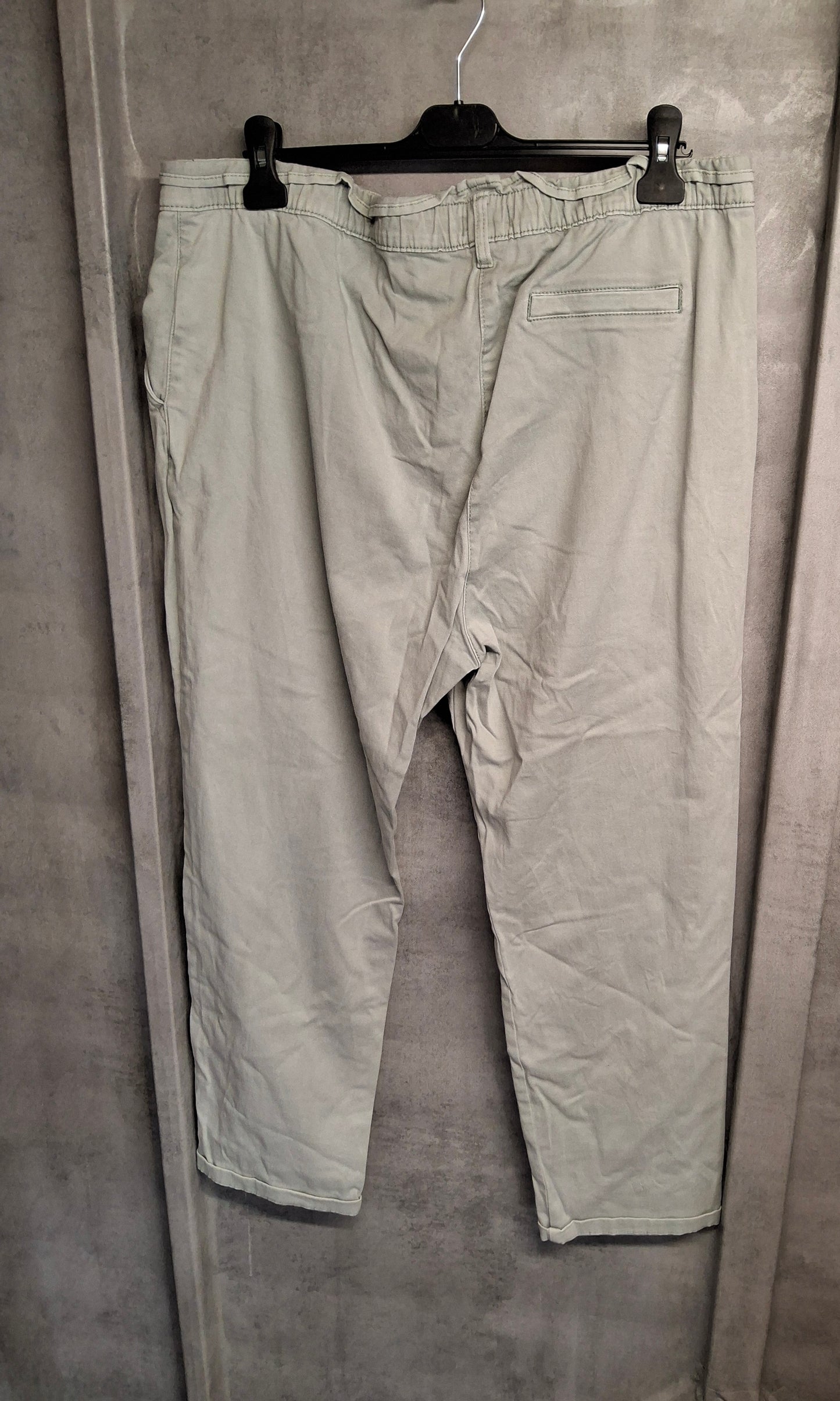 Matalan Mint Green High-Waisted Slim Leg Jeans with Frill Waist – Size 18
