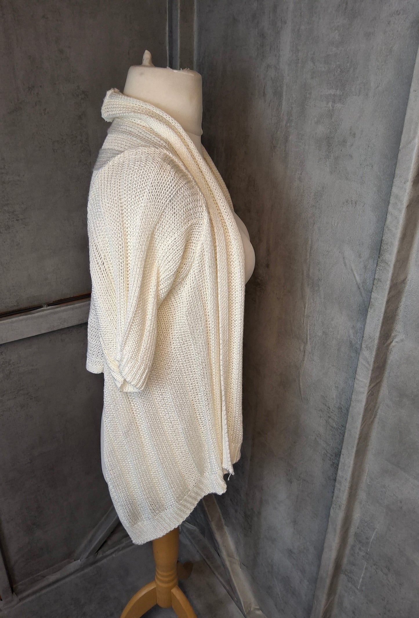 New Look White Crochet Cardigan | Size M | Y2K Label