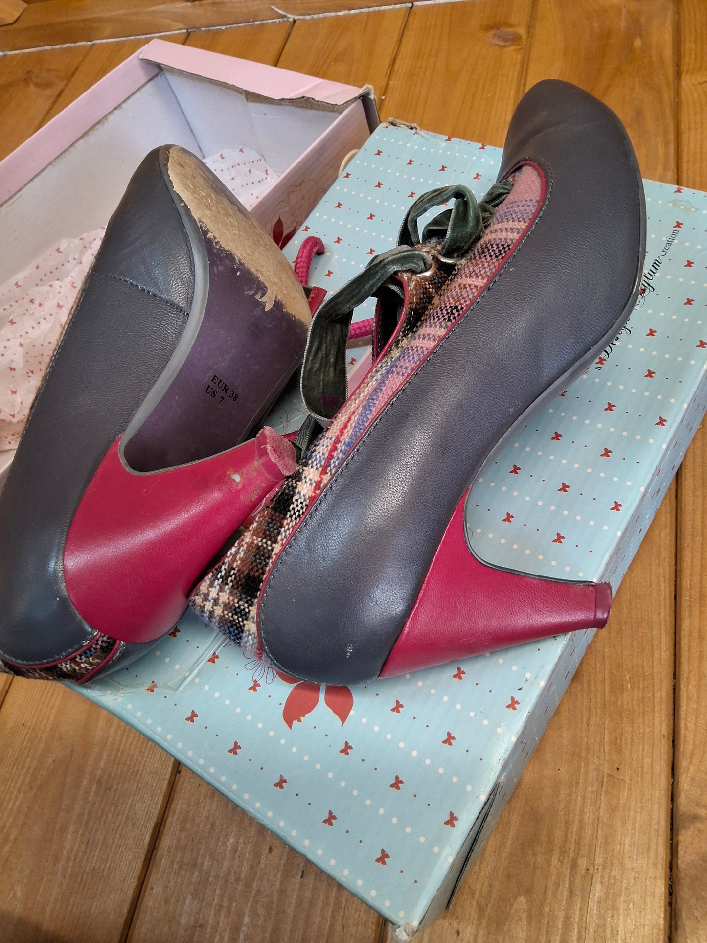 šø Irregular Choice / Poetic Licence Tartan Heels ā UK 5 / EU 38 šø