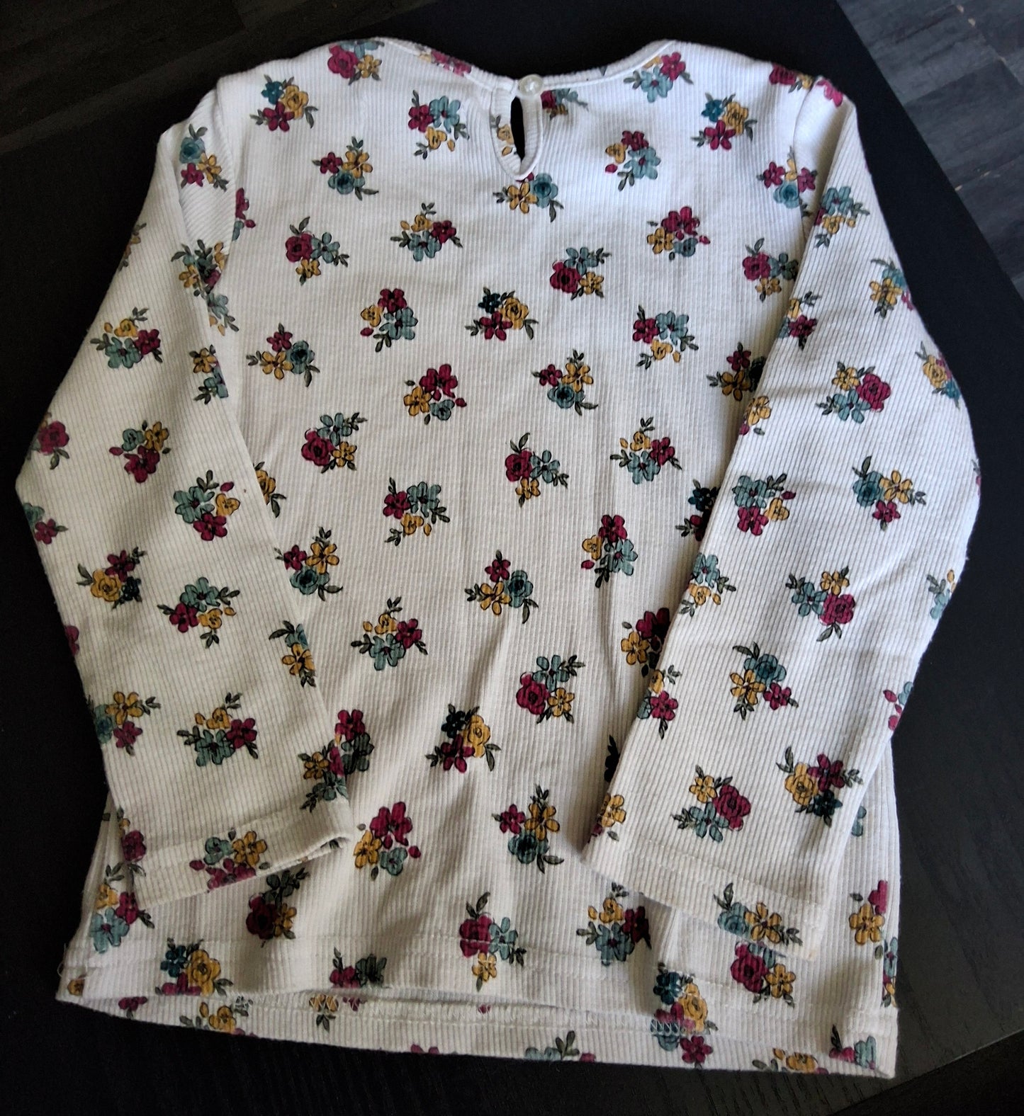 Primark White Floral Long Sleeve Top β Girls 24β36 Months β 100% Cotton