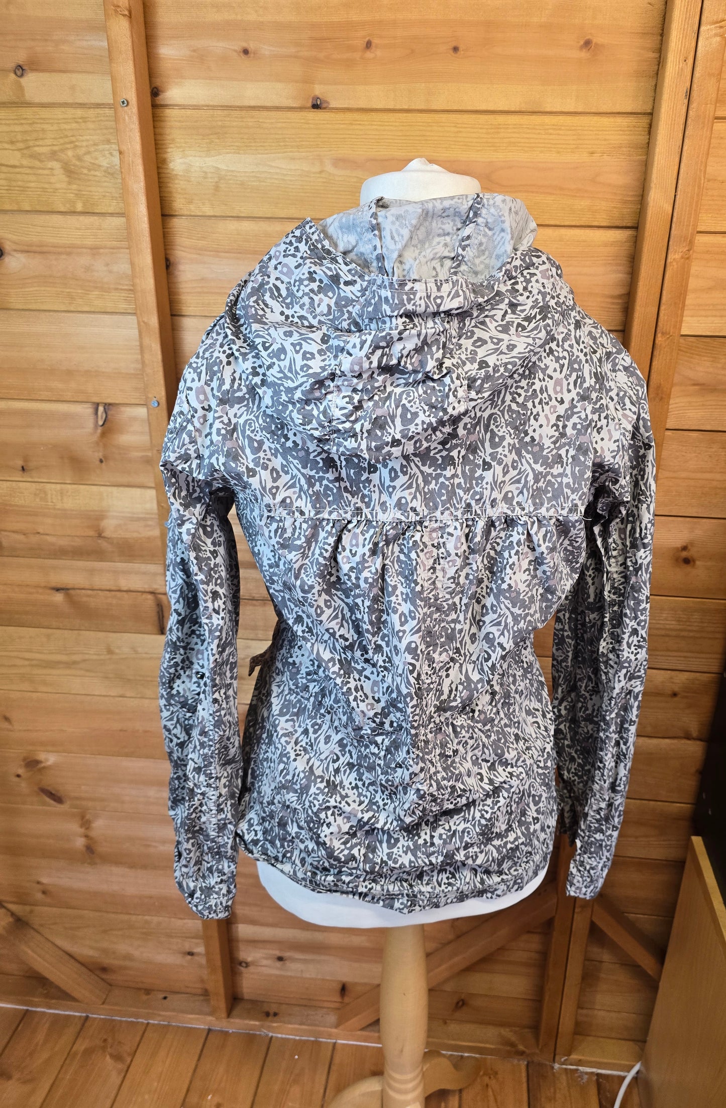 🌿 George G21 Grey Animal Print Lightweight Jacket | Size 10 | 100% Cotton 🌿