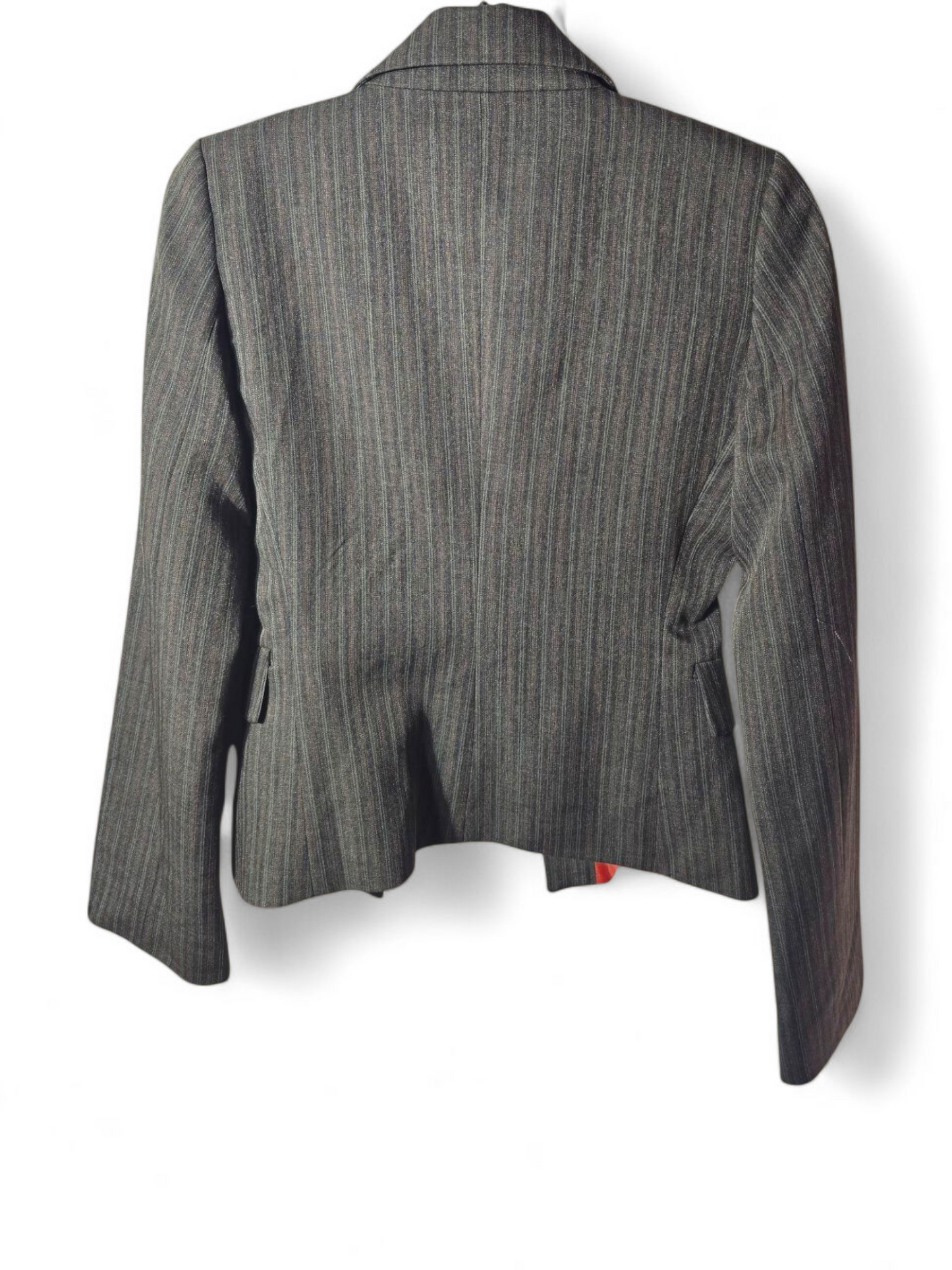 Vila Grey & Burnt Orange Pinstriped Long Sleeved Blazer With Waistcoat Size XS size 6/8