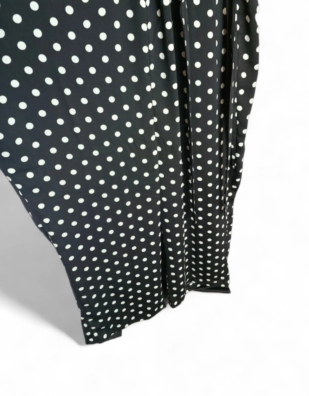 Wallis Black & White Polka Dot Jumpsuit – UK 26, V-Neck, Flutter Sleeves, Wide Leg, Tie Detail