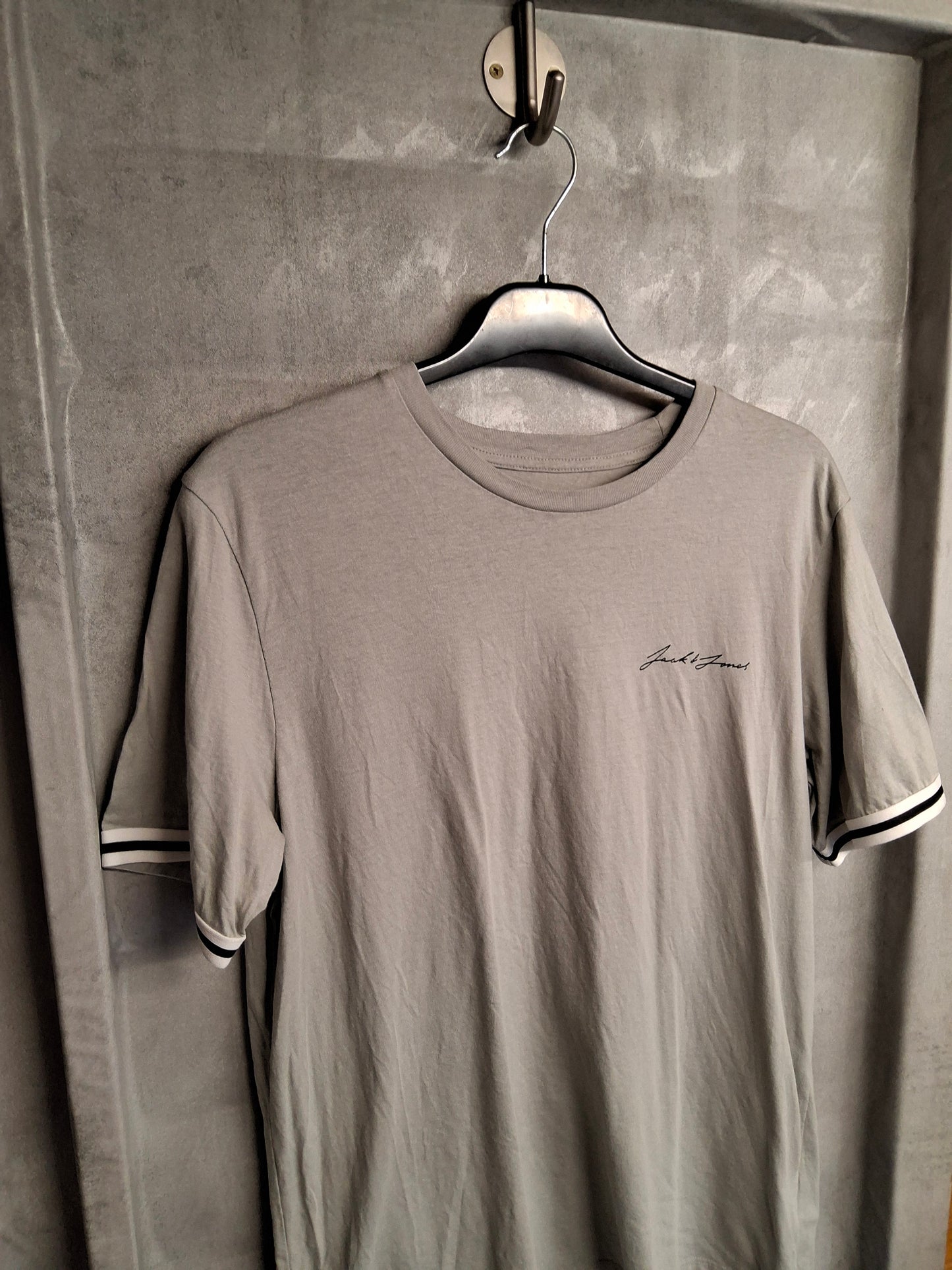 Jack & Jones Boys Grey Logo T-Shirt Age 16 | Cotton Short Sleeve Casual Tee