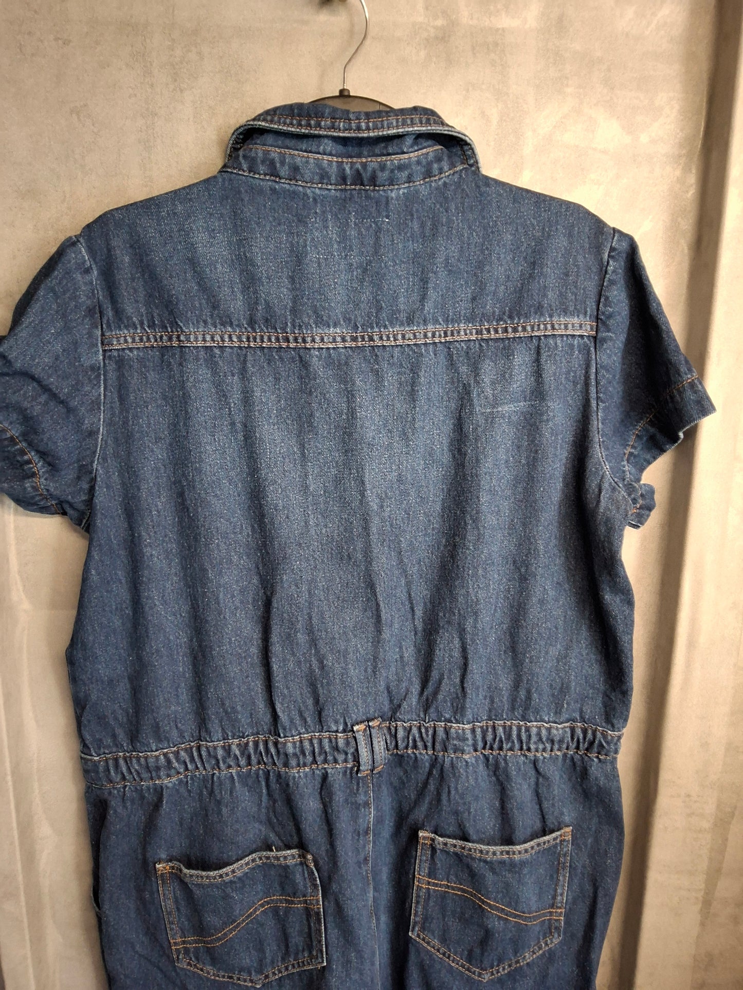 FatFace ‘Imogen’ Denim Playsuit – 100% Cotton – Size 12 with Pockets