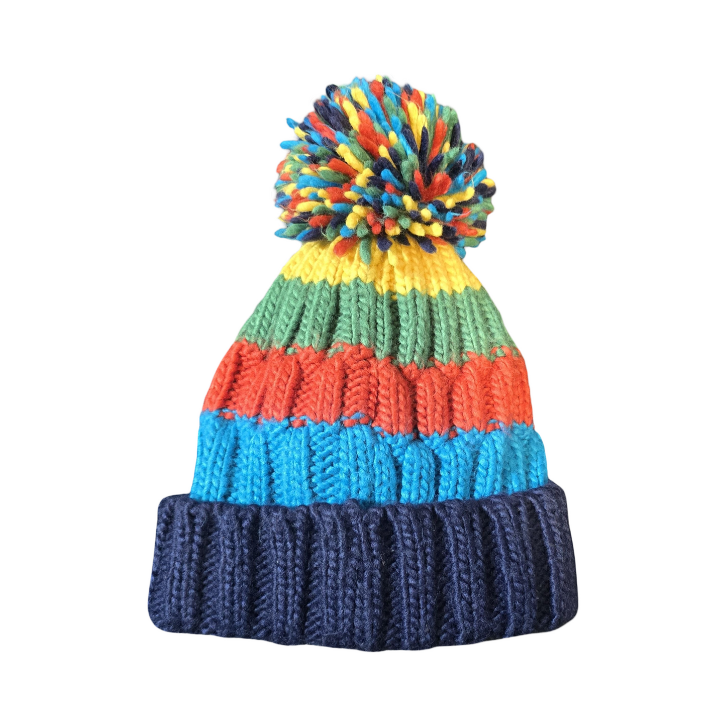 Mothercare Multicoloured Knit Pom Pom Hat ā Boys 3-6 Years