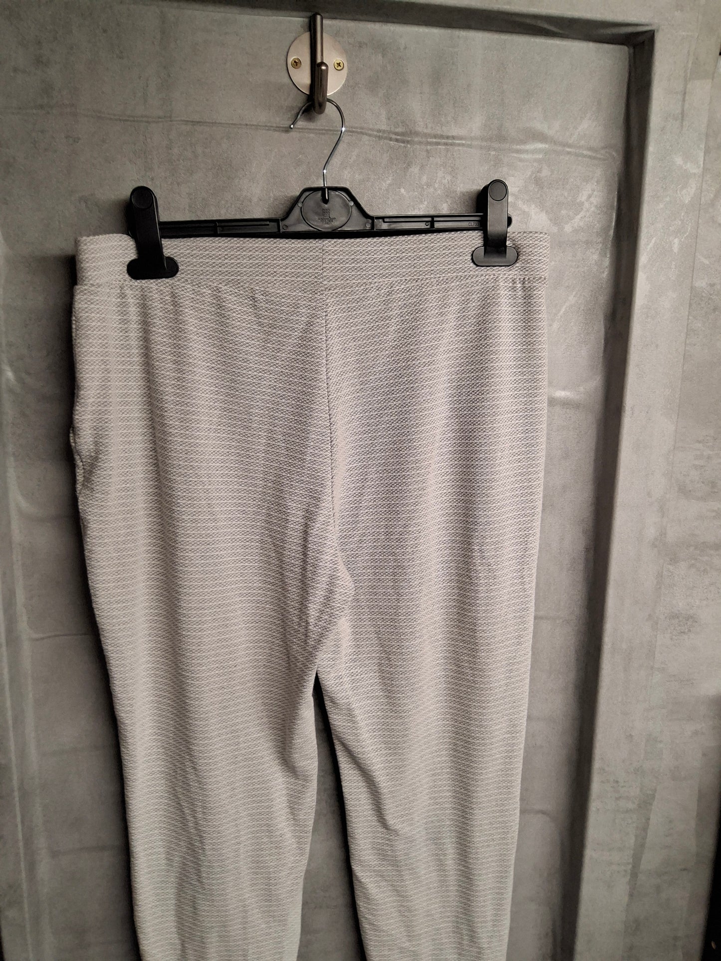 Next Light Grey Tapered Skinny Trousers – Size 10 – Elastic Waist & Pockets
