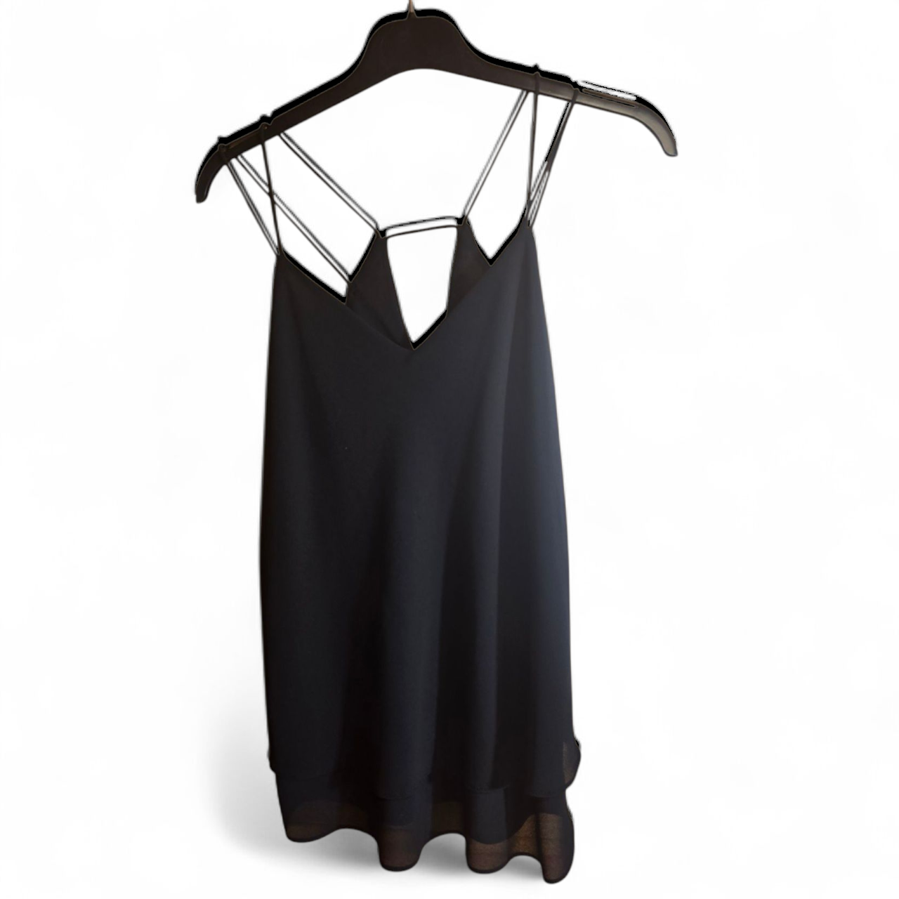New Look Black Double Strap Layered Cami Top Size 8 – V-Neck, Versatile Style