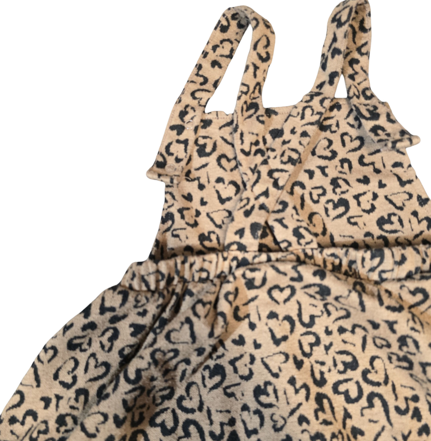 George Brown & Black Heart Print Pinafore Dress Girls 3-4 Years