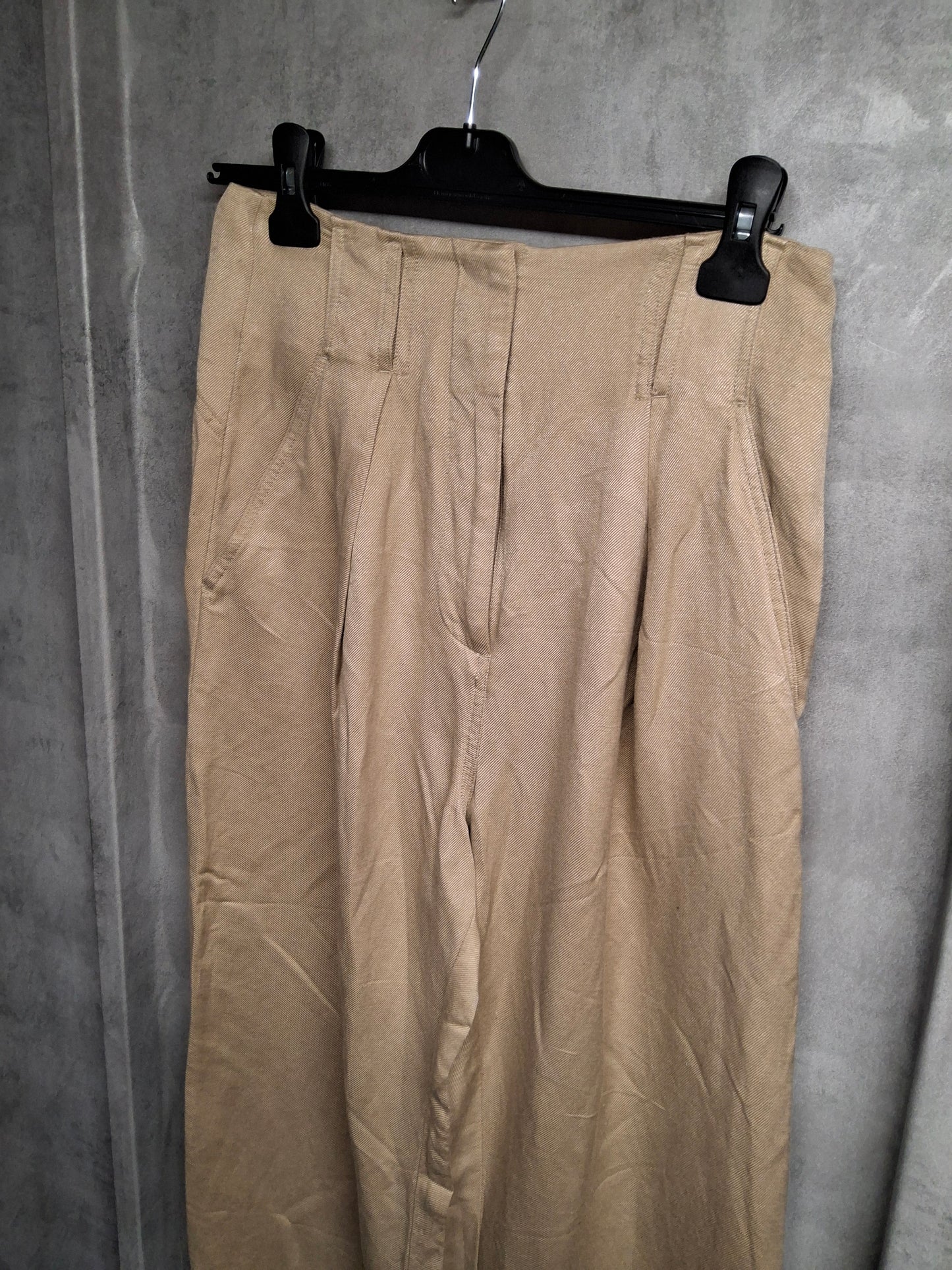 M&S Stone Linen Blend Bootcut Trousers – Size 10 Reg Flared Summer Style