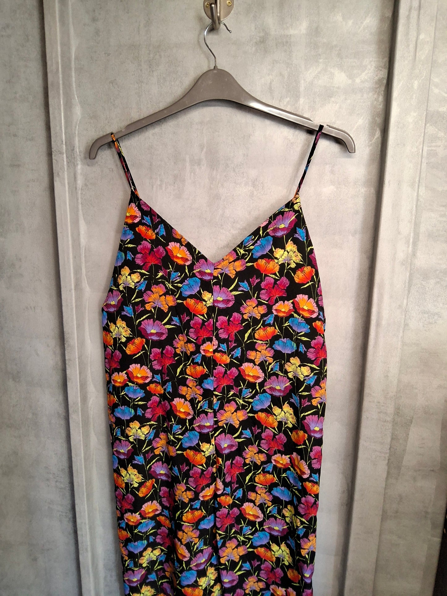 Topshop Floral Cropped Flared Jumpsuit | Size 10 | Multicolour Magic 🌸