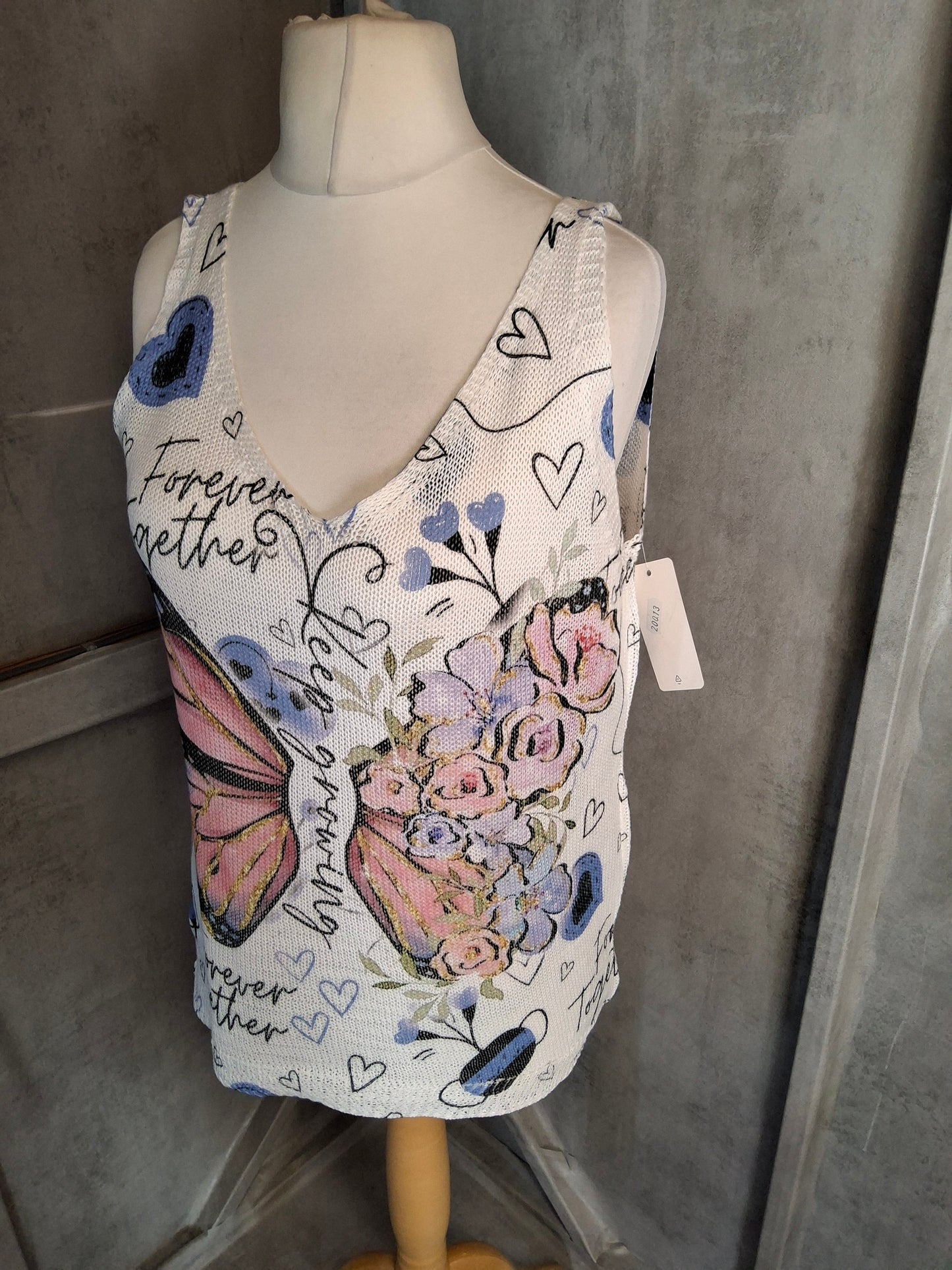 Made in Italy Butterfly Knit Vest Top – Colour, Comfort, Chaos (in the best way)