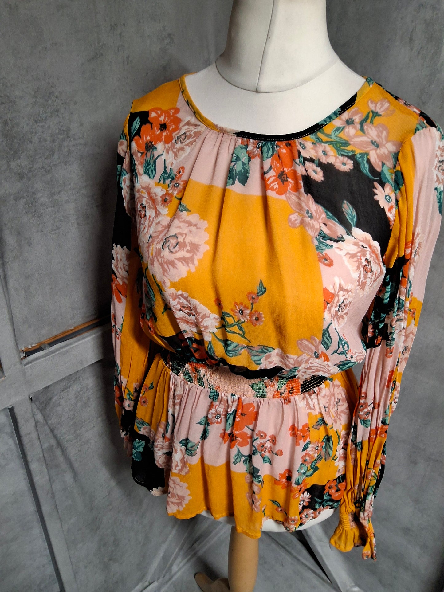 River Island Floaty Floral Patchwork Blouse – Size 12 – For When You Need to Look Alive But Can’t Be Bothered