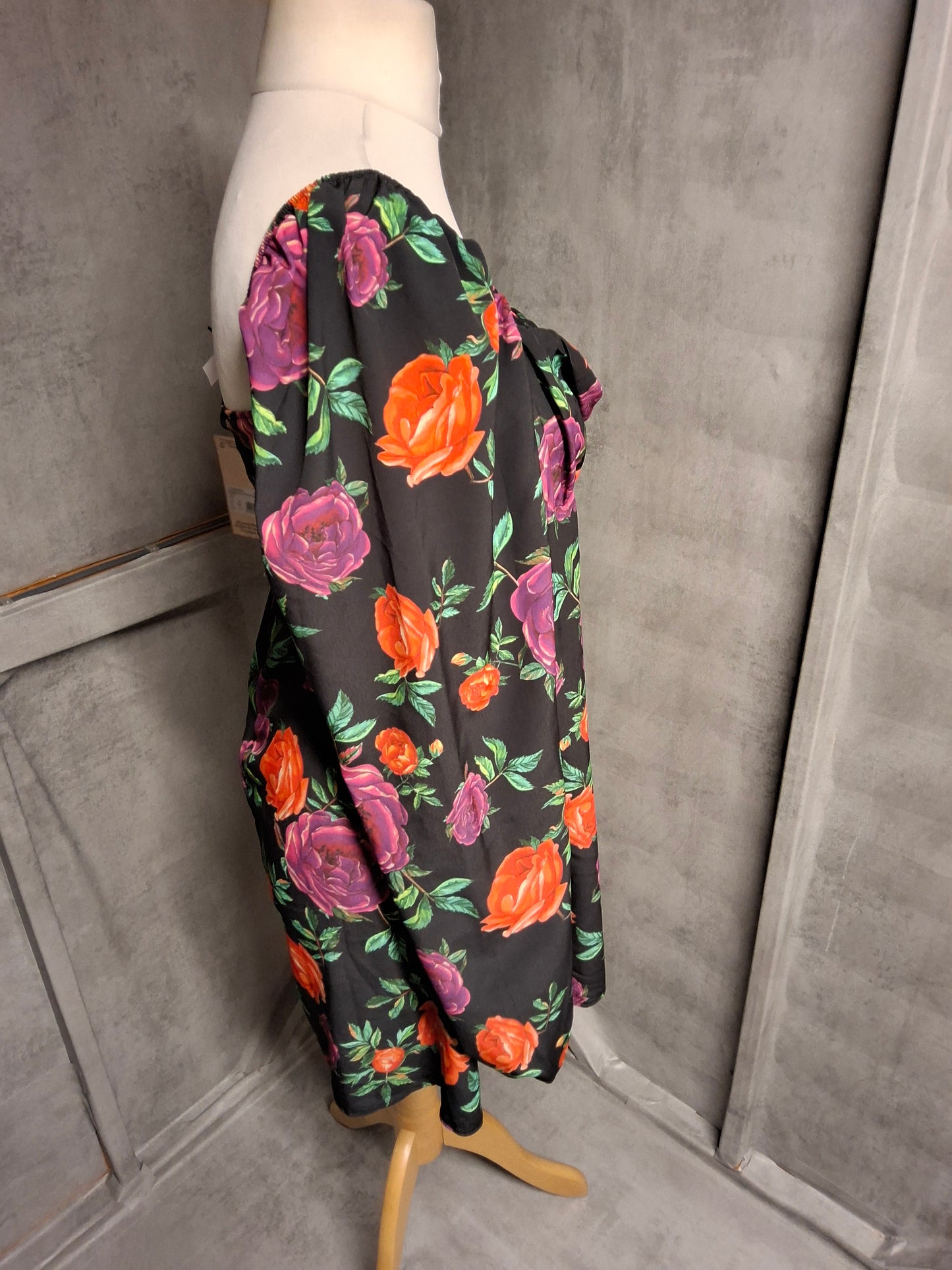 Missguided Black & Multicolour Floral Mini Dress β Size 12 β BNWT