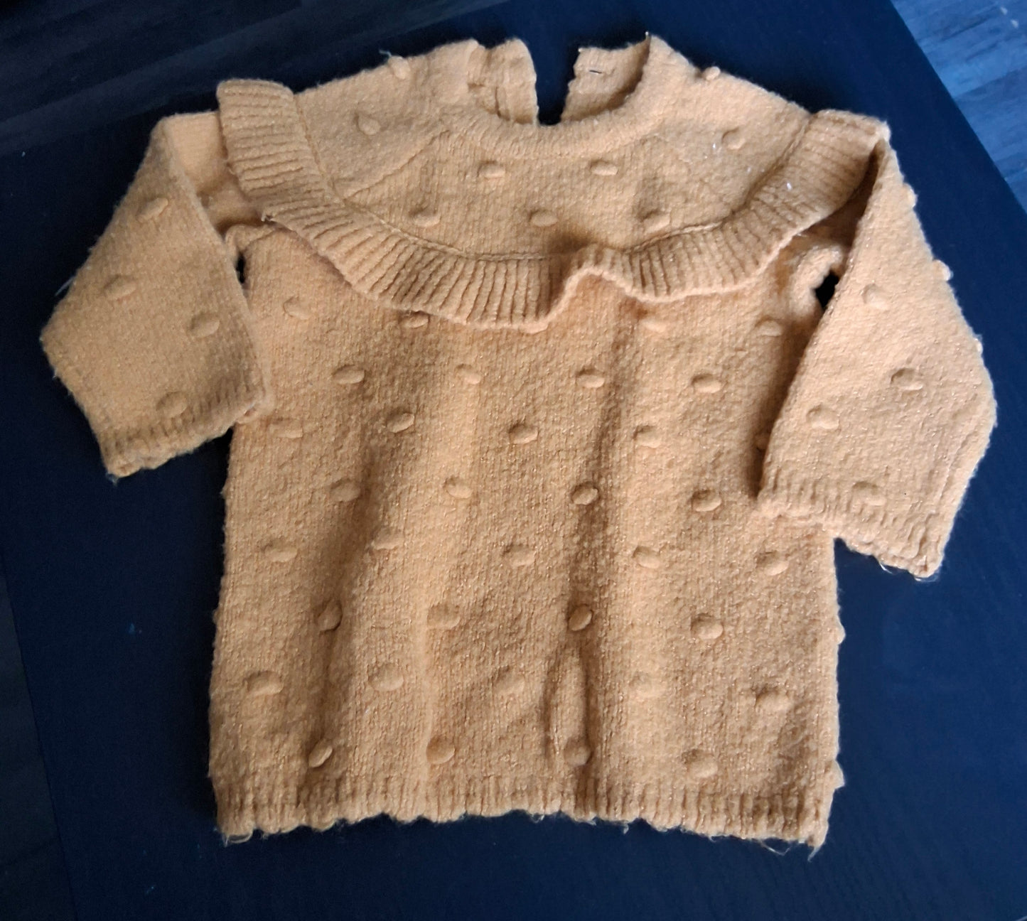 George Girls Mustard Knit Jumper – 3–6 Months – Acrylic/Nylon