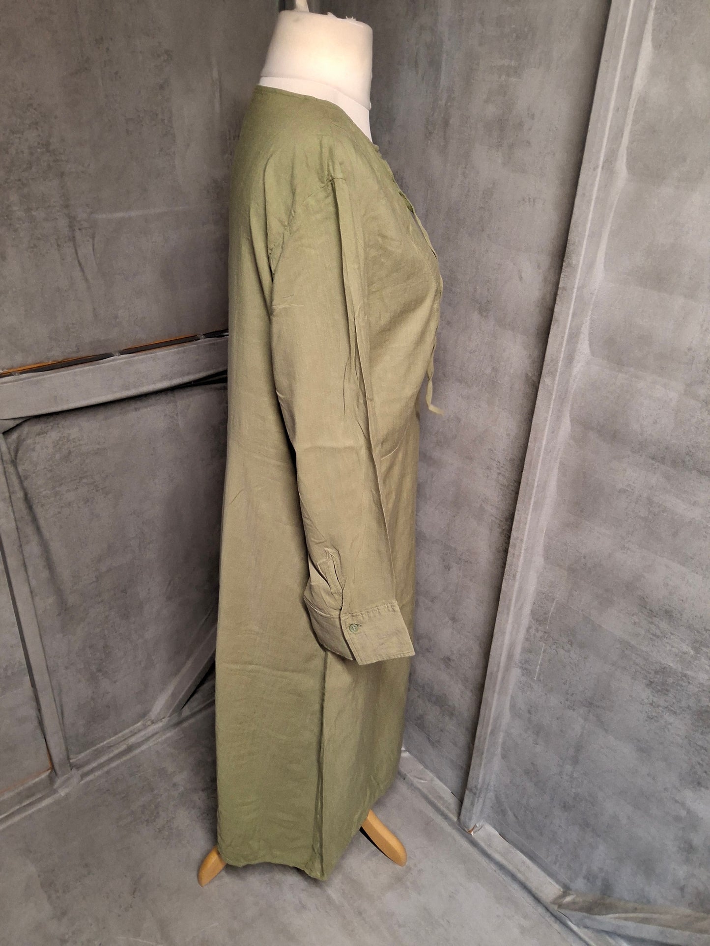 H&M Khaki Green Midi Tunic Dress – Size M (UK size 10/12)