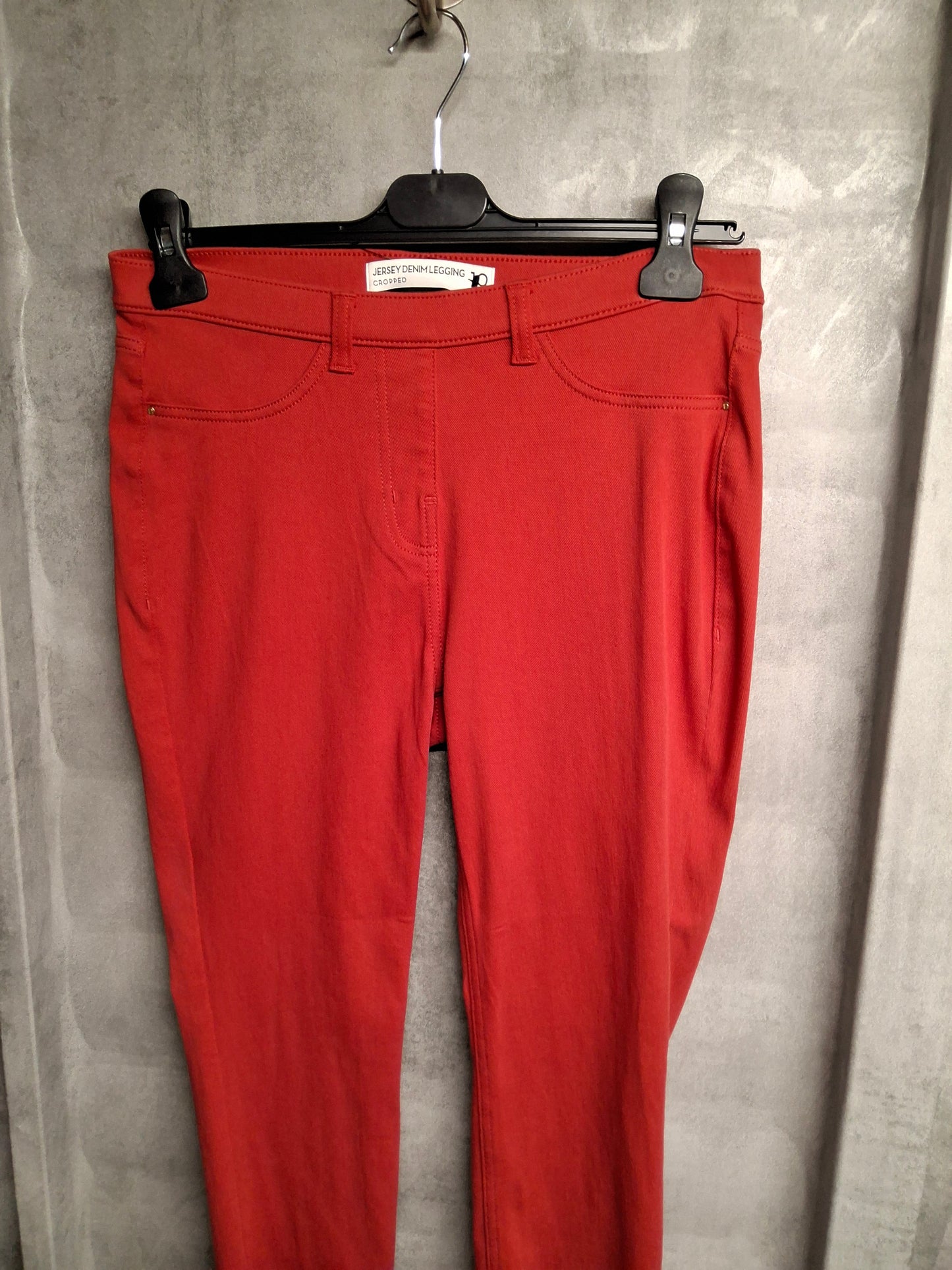 Next Red Cropped Jeggings β Size 10 β Stretch Slim Fit