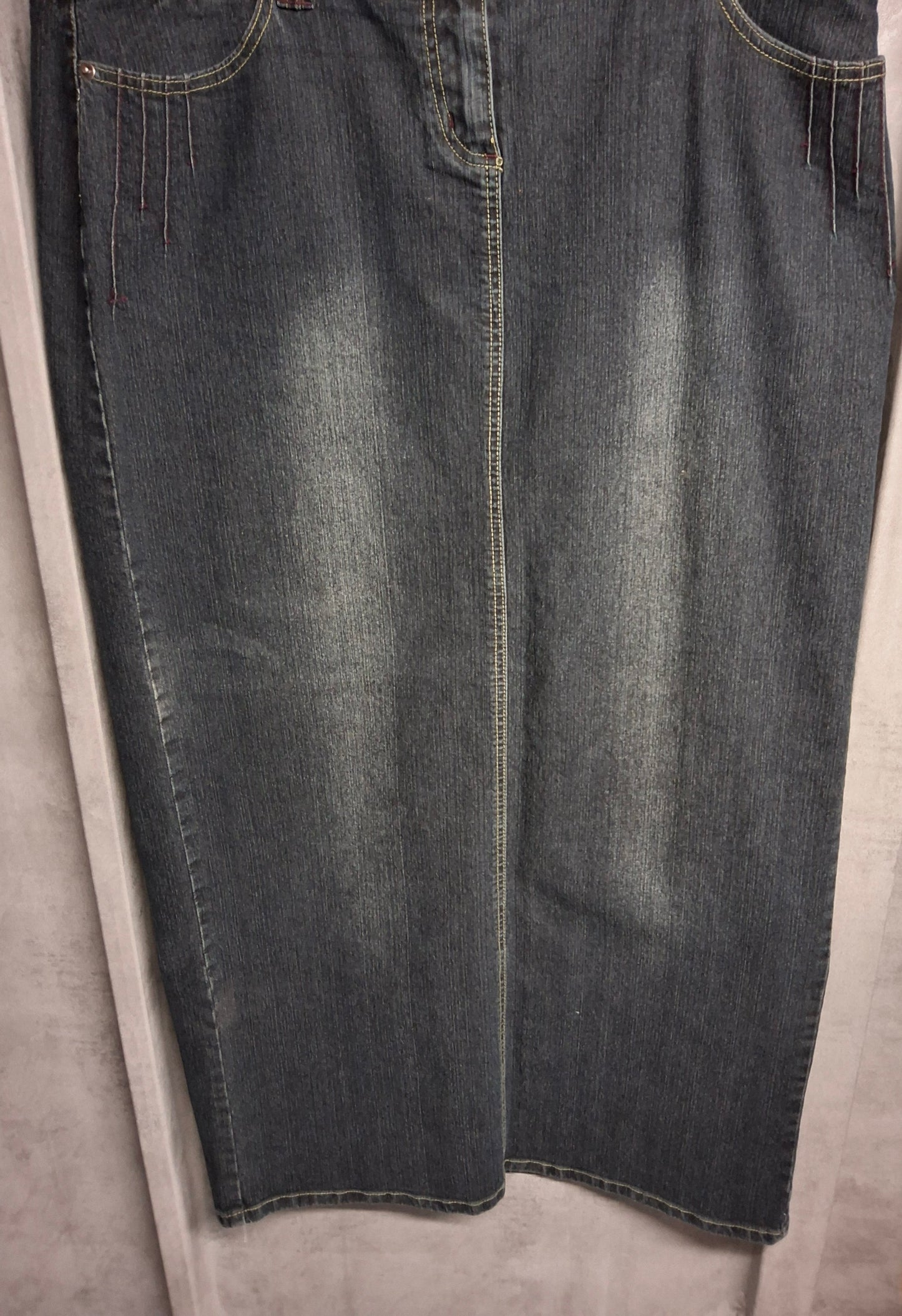Tall Zone Blue Denim Maxi Skirt β Size 18 β Back Split & Pockets